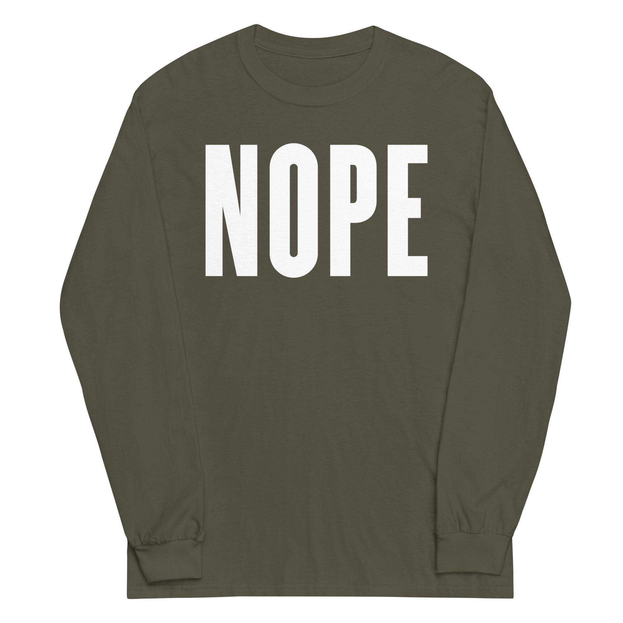 Nope Unisex Long Sleeve Tee Hoodie, Sweatshirt | PureTeeCo.com (Image 5)
