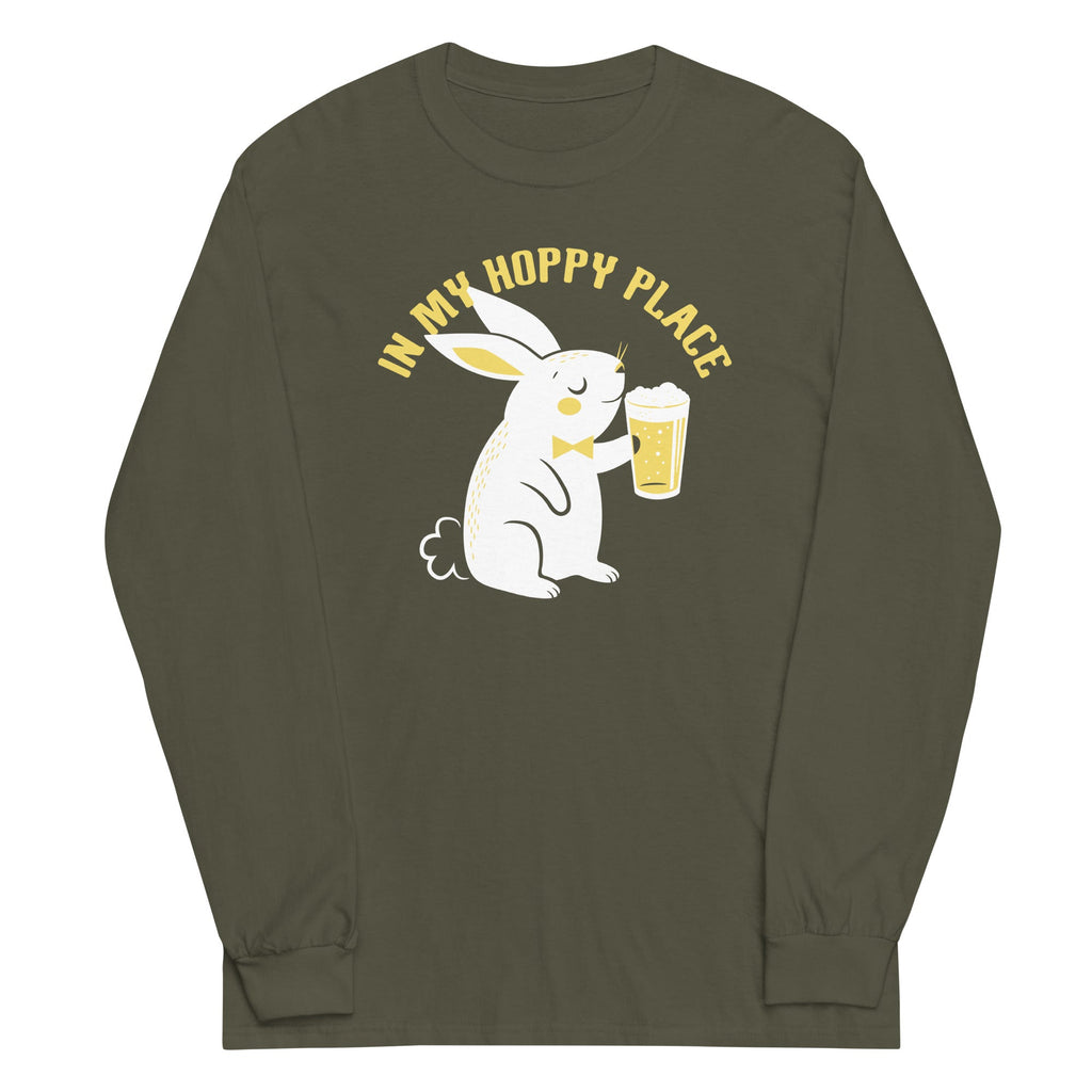 In My Hoppy Place Unisex Long Sleeve Tee Hoodie, Sweatshirt | PureTeeCo.com (Image 5)