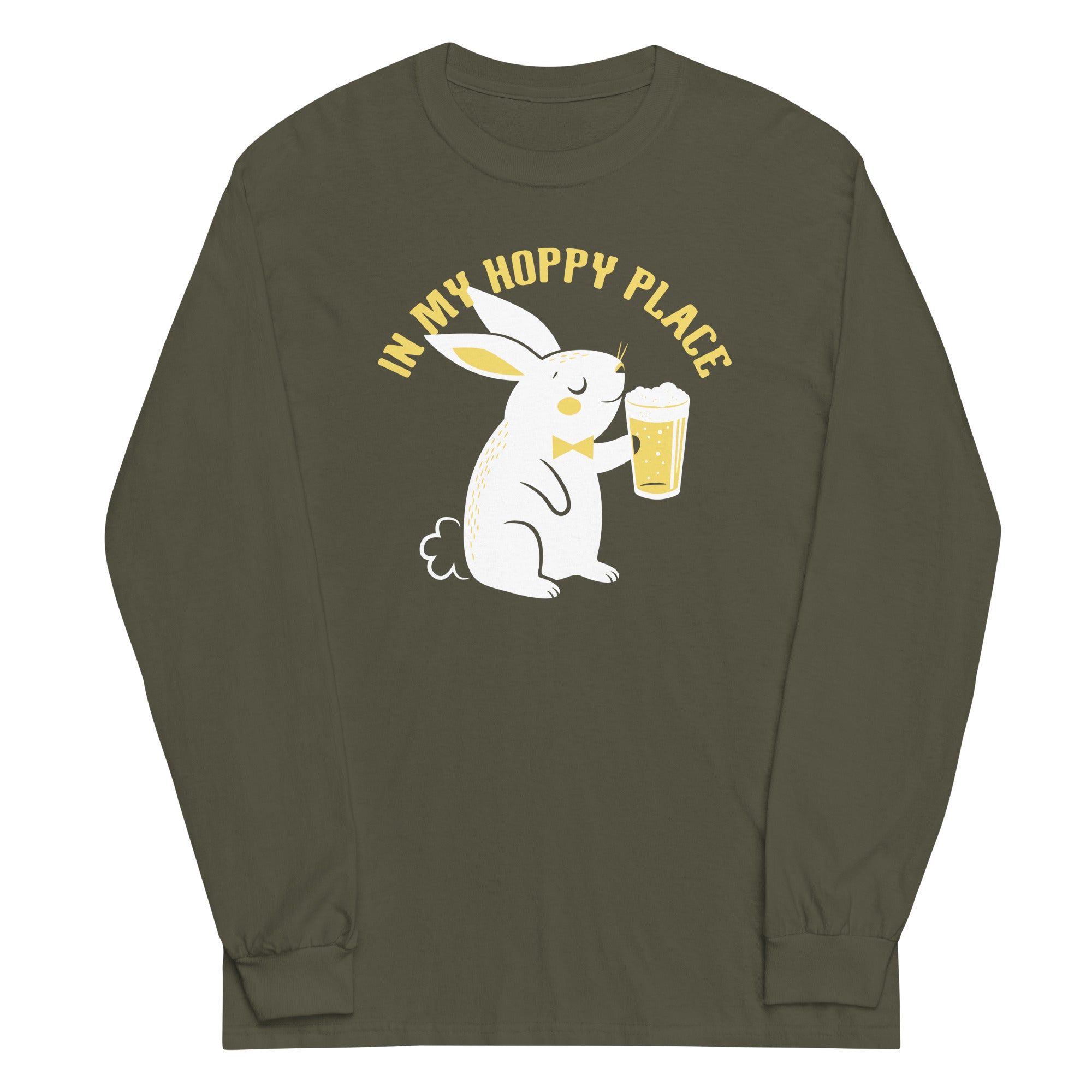 In My Hoppy Place Unisex Long Sleeve Tee Hoodie, Sweatshirt | PureTeeCo.com (Image 5)