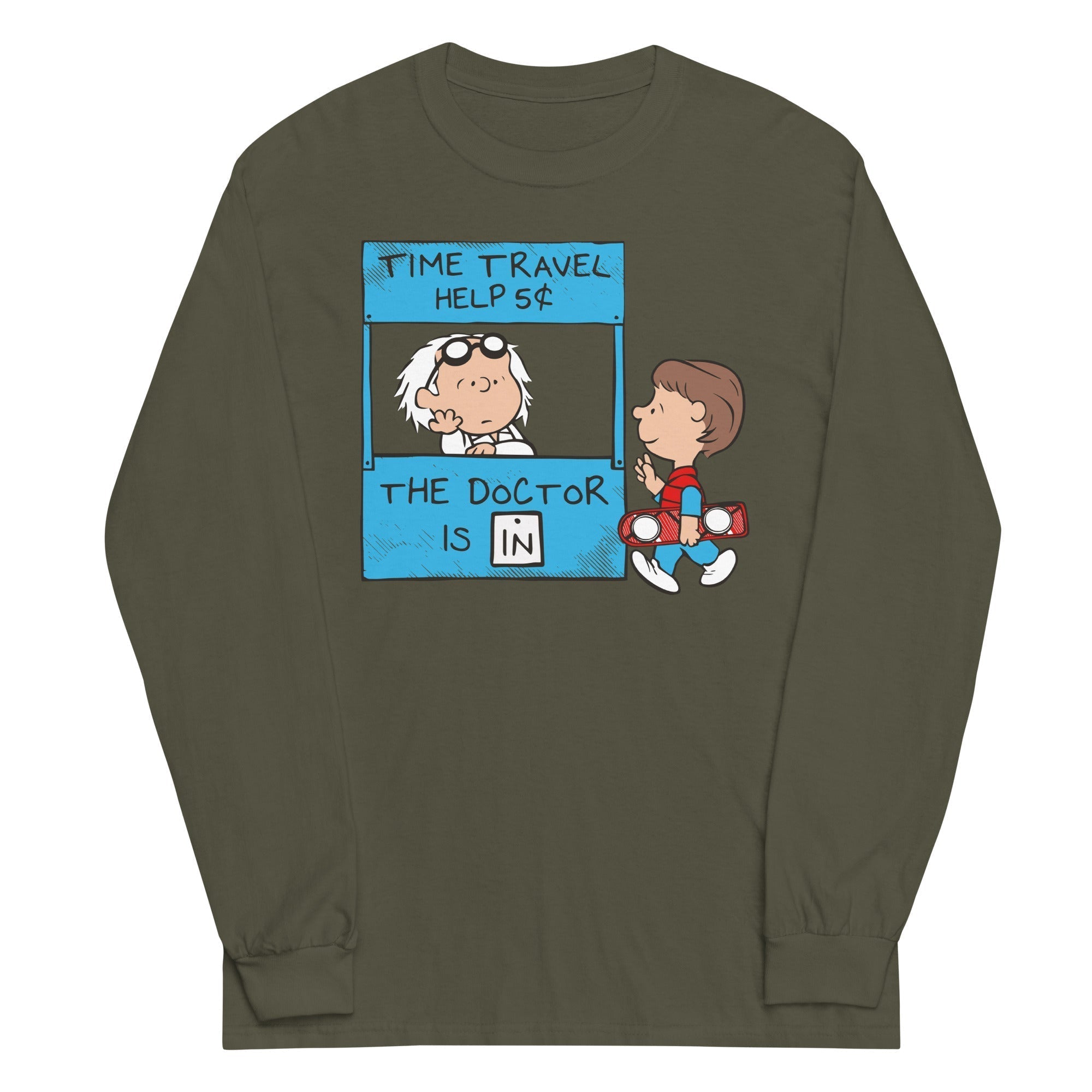 The Doctor Is In Unisex Long Sleeve Tee Hoodie, Sweatshirt | PureTeeCo.com (Image 2)