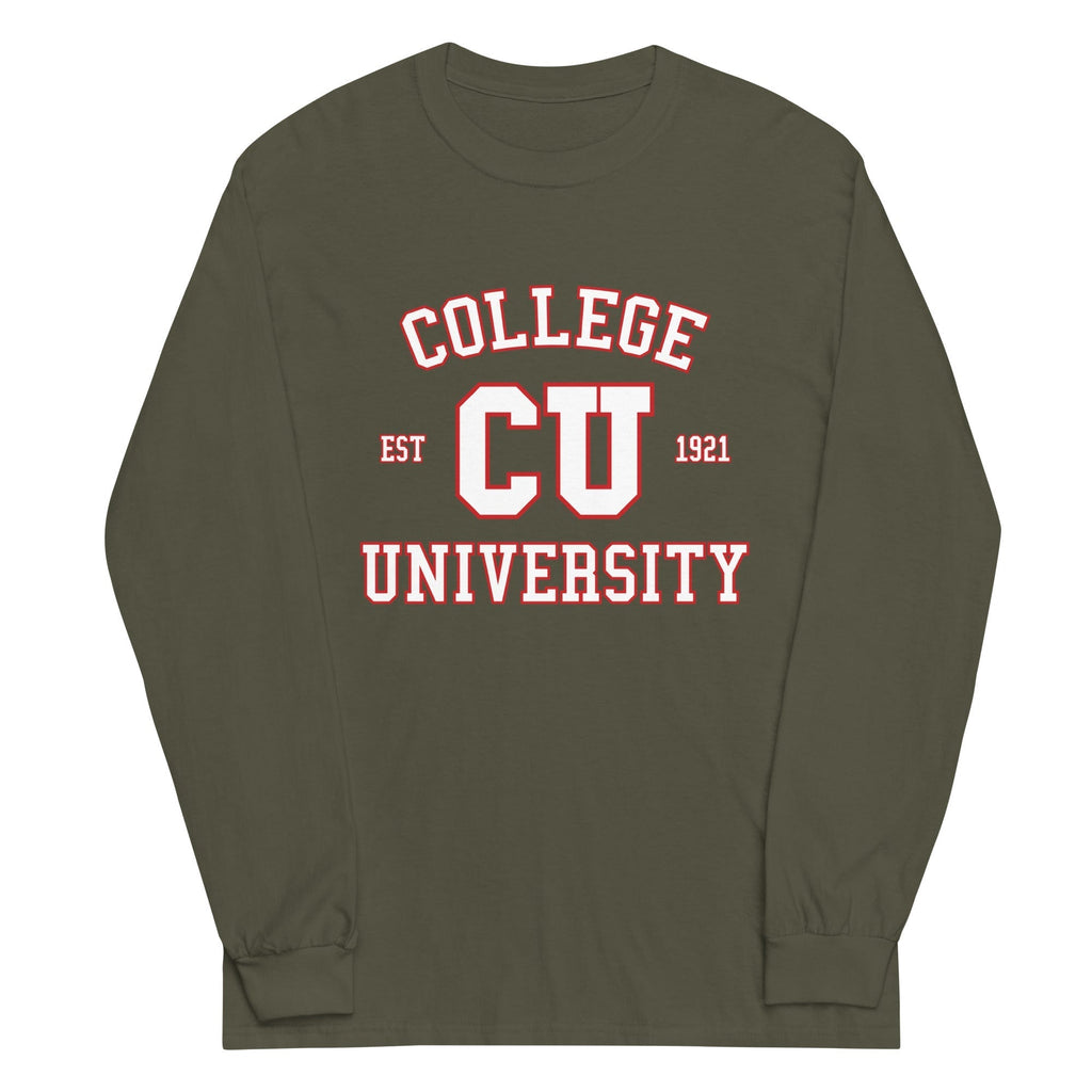 College University Unisex Long Sleeve Tee Hoodie, Sweatshirt | PureTeeCo.com (Image 5)