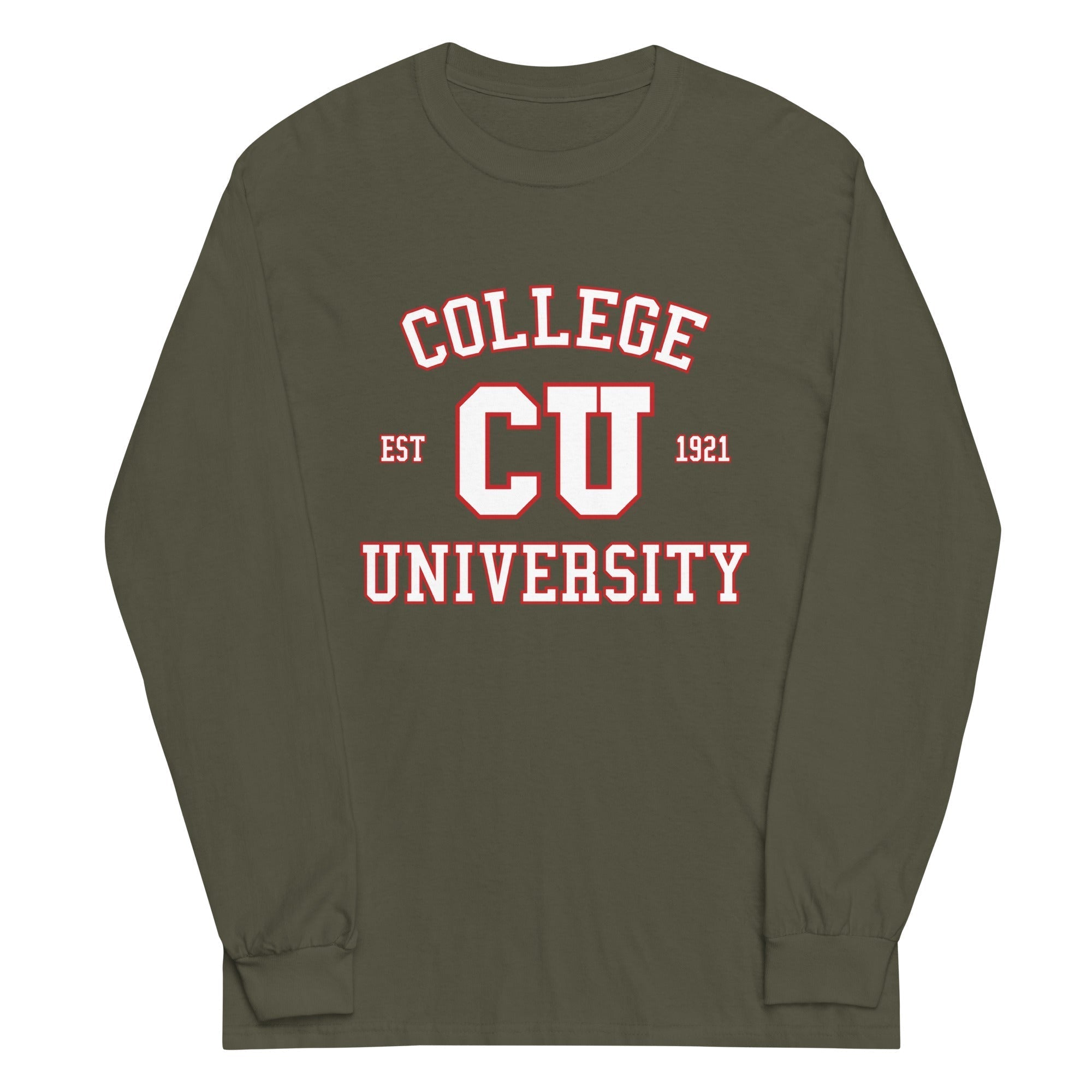 College University Unisex Long Sleeve Tee Hoodie, Sweatshirt | PureTeeCo.com (Image 5)
