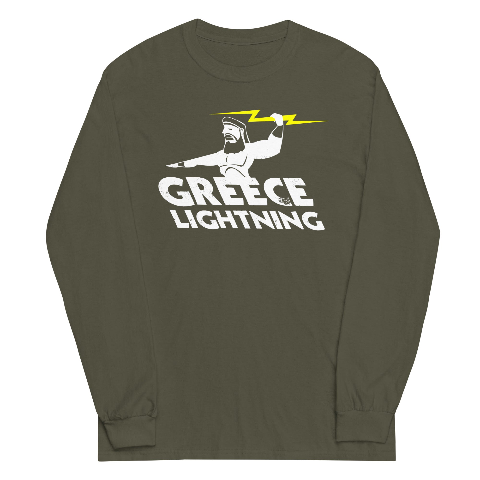 Greece Lightning Unisex Long Sleeve Tee Hoodie, Sweatshirt | PureTeeCo.com (Image 5)