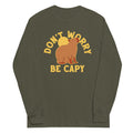 Don't Worry Be Capy Unisex Long Sleeve Tee Hoodie, Sweatshirt | PureTeeCo.com (Image 1)