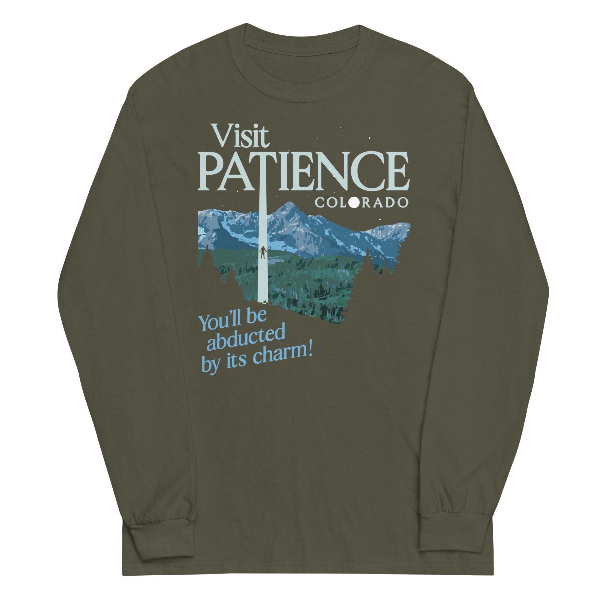Visit Patience Colorado Unisex Long Sleeve Tee Hoodie, Sweatshirt | PureTeeCo.com (Image 5)