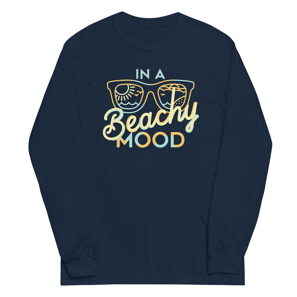 In A Beachy Mood Unisex Long Sleeve Tee Hoodie, Sweatshirt | PureTeeCo.com (Image 3)