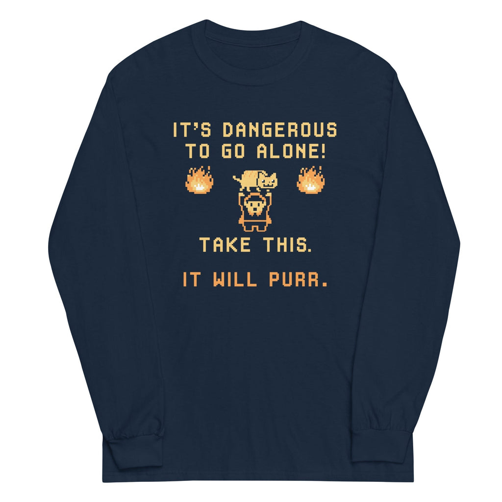 It's Dangerous To Go Alone Unisex Long Sleeve Tee Hoodie, Sweatshirt | PureTeeCo.com (Image 2)