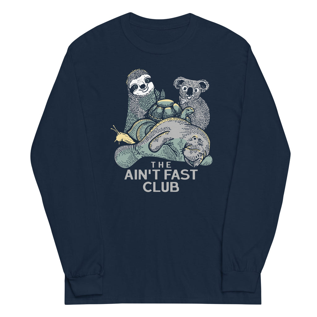 The Ain't Fast Club Unisex Long Sleeve Tee Hoodie, Sweatshirt | PureTeeCo.com (Image 2)