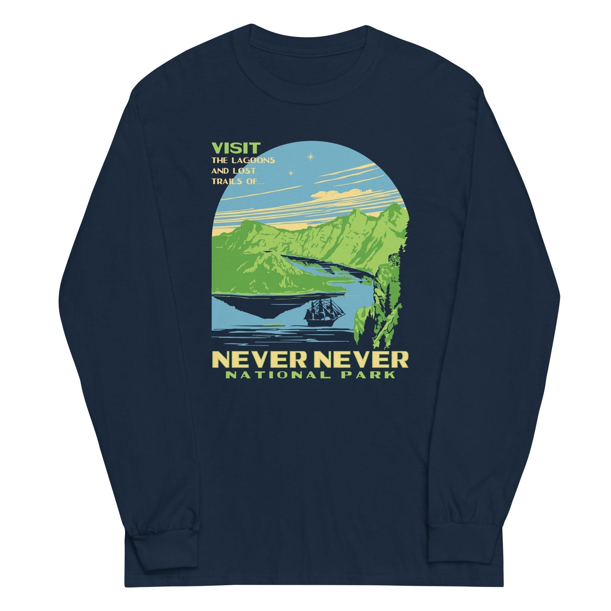 Never Never National Park Unisex Long Sleeve Tee Hoodie, Sweatshirt | PureTeeCo.com (Image 1)