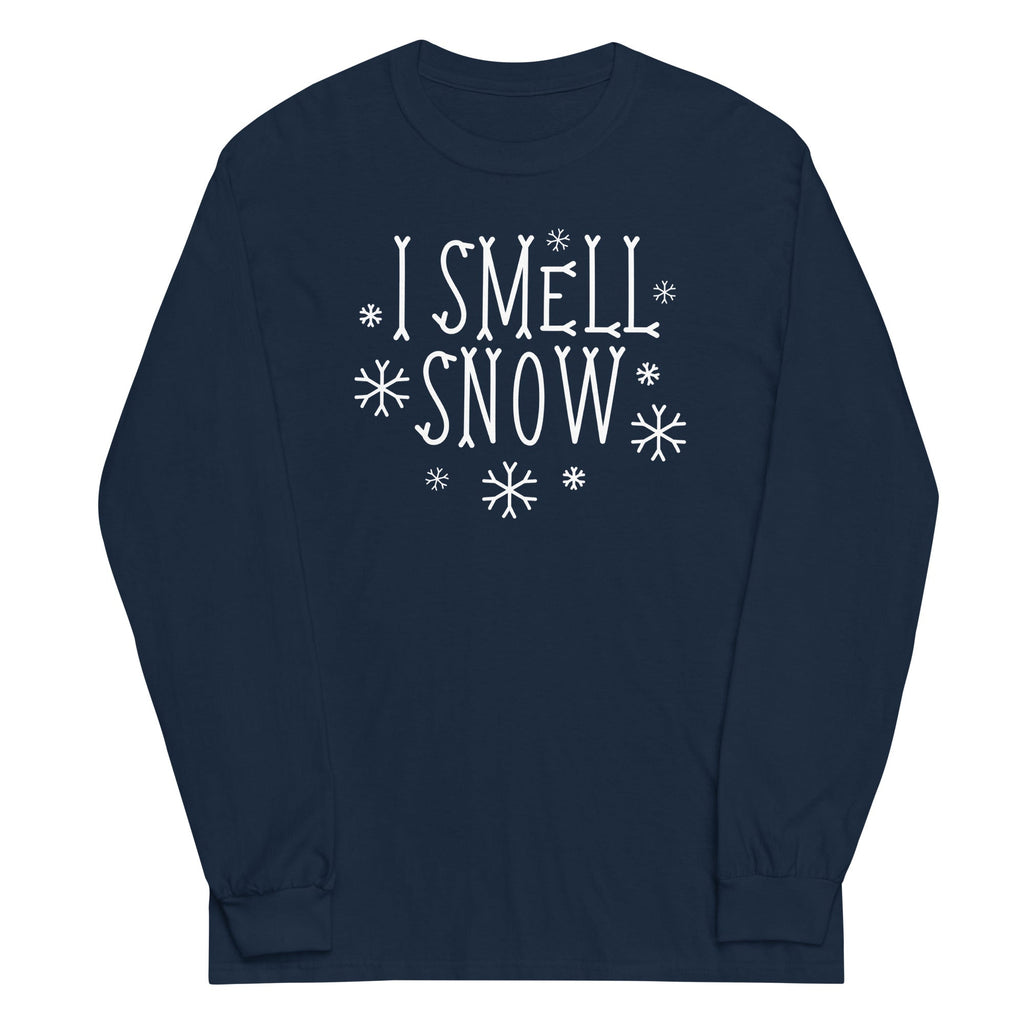 I Smell Snow Unisex Long Sleeve Tee Hoodie, Sweatshirt | PureTeeCo.com (Image 1)