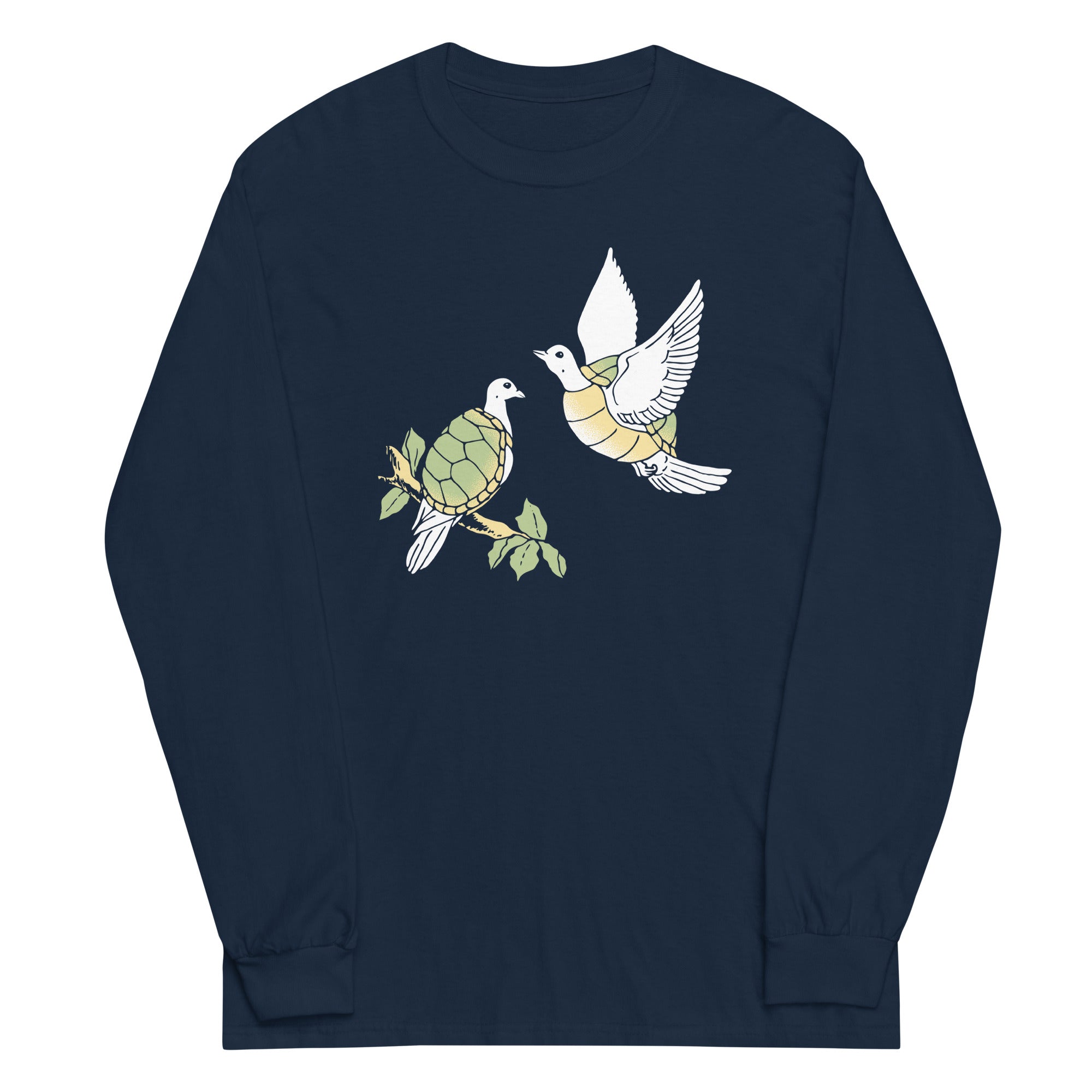 Two Turtle Doves Unisex Long Sleeve Tee Hoodie, Sweatshirt | PureTeeCo.com (Image 2)