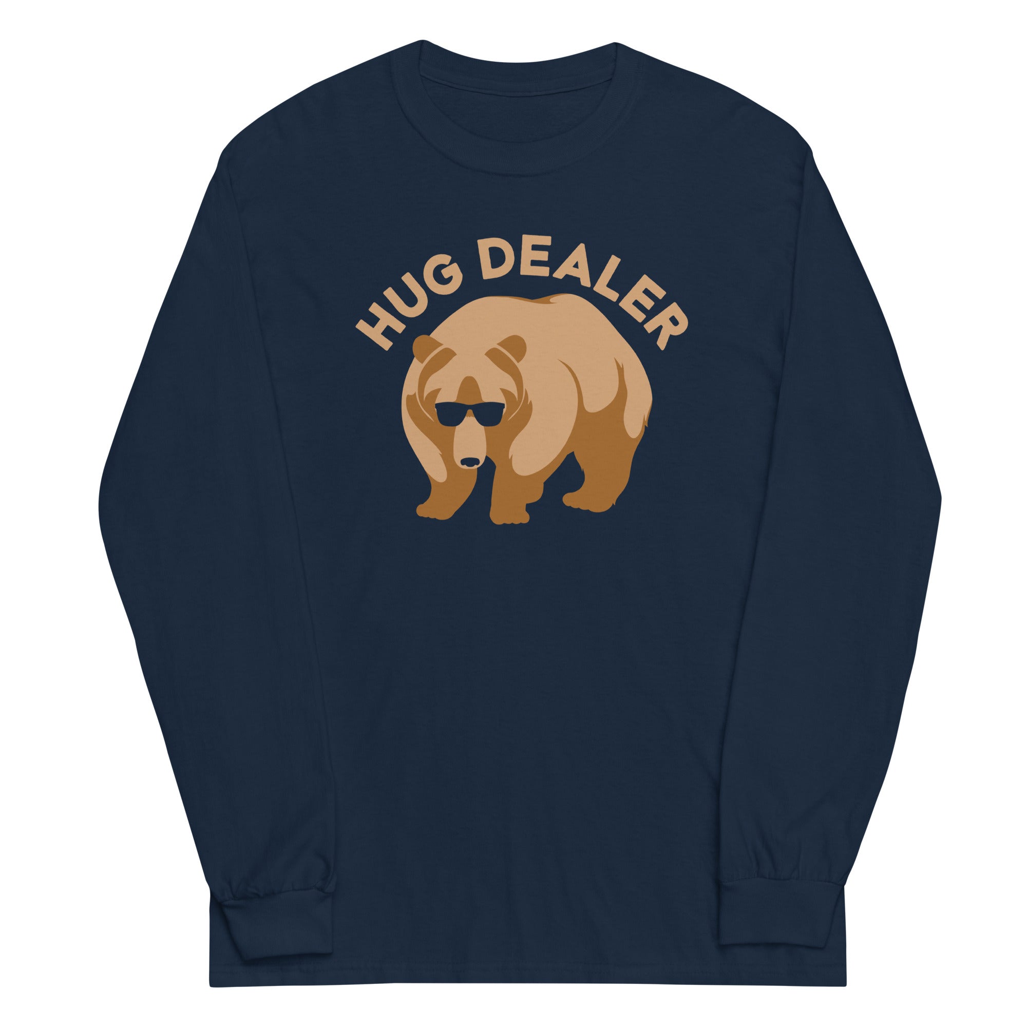 Hug Dealer Unisex Long Sleeve Tee Hoodie, Sweatshirt | PureTeeCo.com (Image 1)