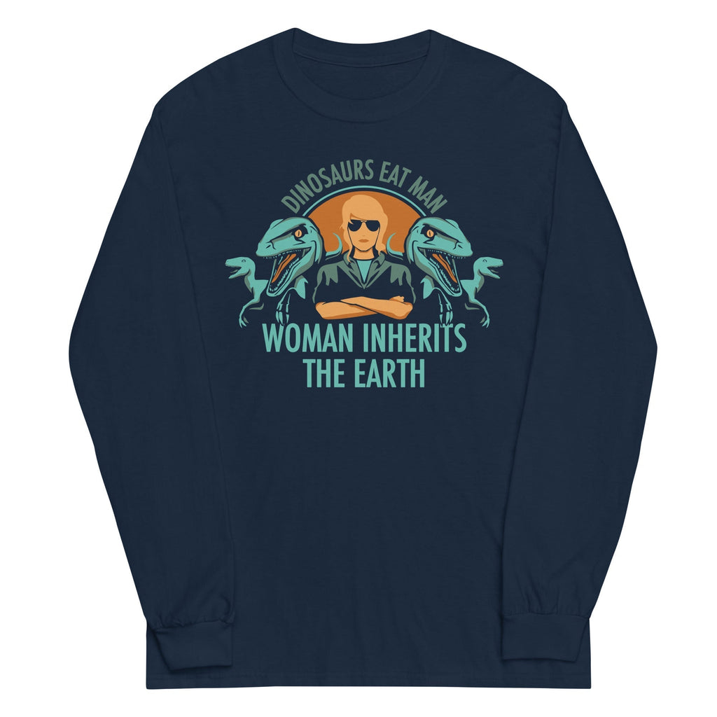 Woman Inherits The Earth Unisex Long Sleeve Tee Hoodie, Sweatshirt | PureTeeCo.com (Image 1)