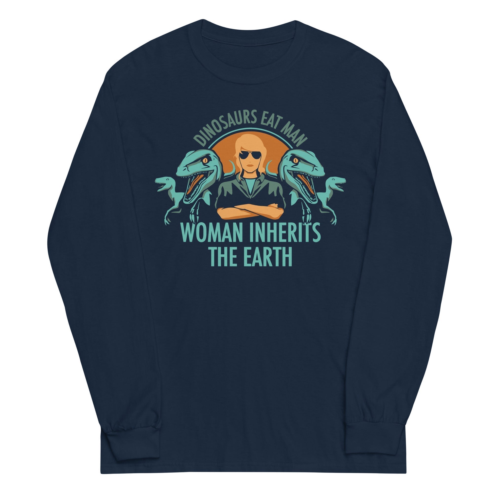 Woman Inherits The Earth Unisex Long Sleeve Tee Hoodie, Sweatshirt | PureTeeCo.com (Image 1)