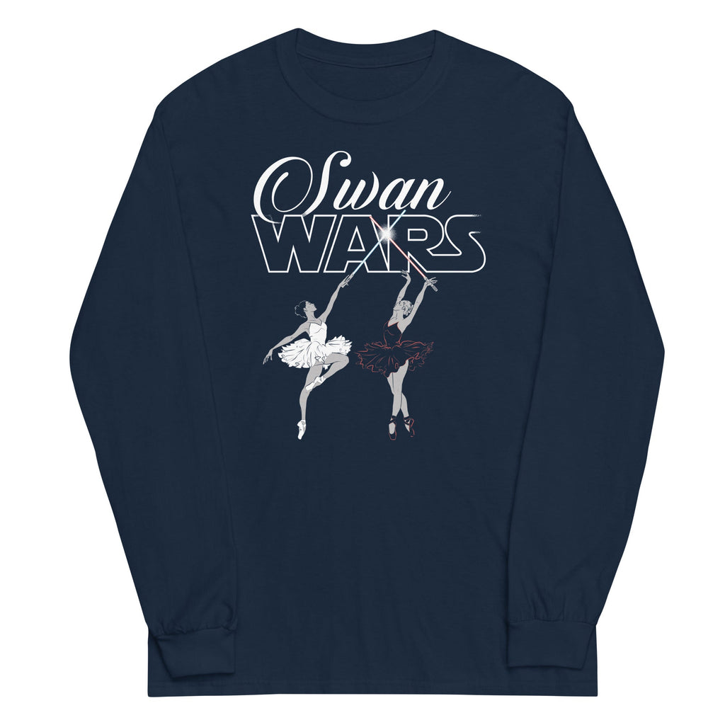 Swan Wars Unisex Long Sleeve Tee Hoodie, Sweatshirt | PureTeeCo.com (Image 2)