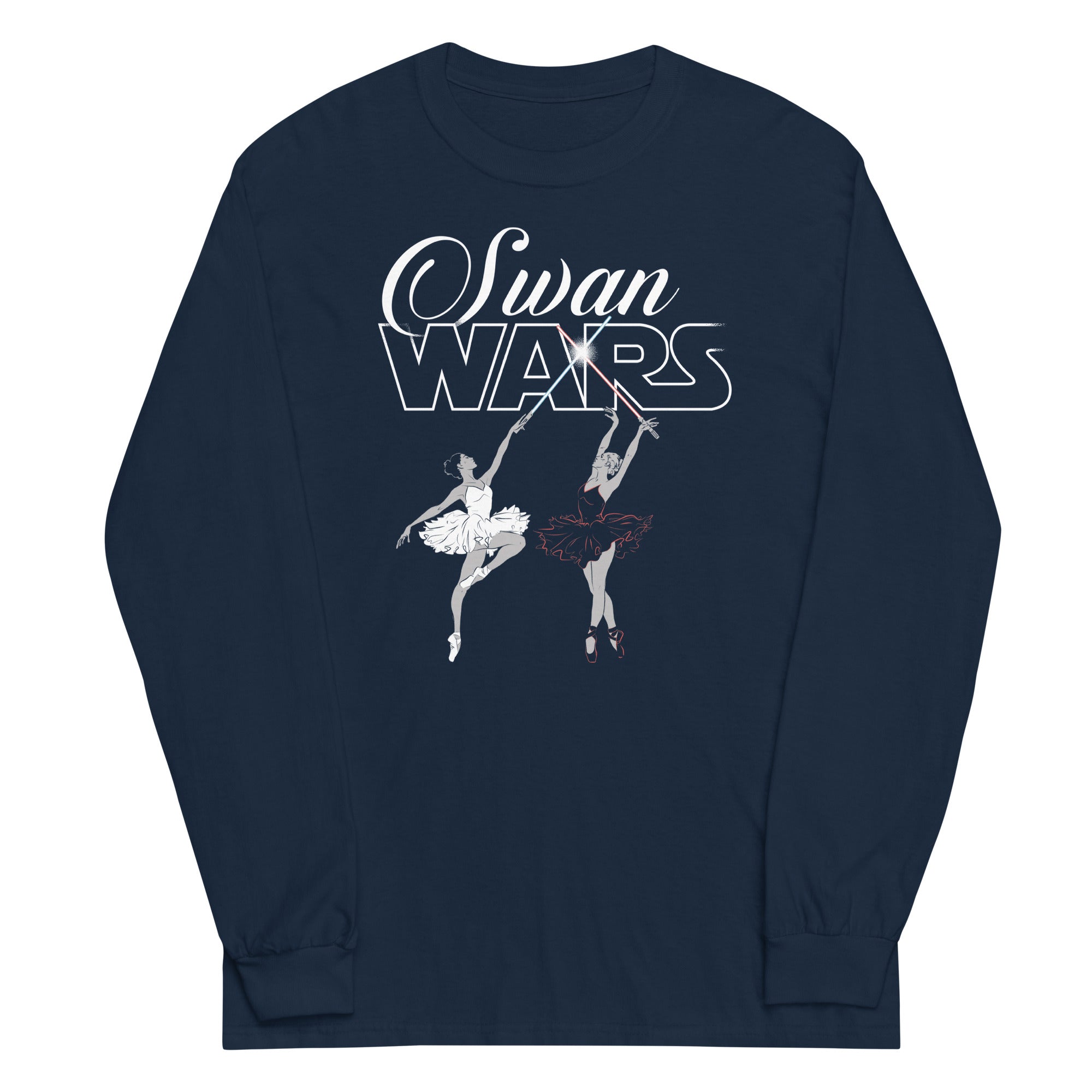 Swan Wars Unisex Long Sleeve Tee Hoodie, Sweatshirt | PureTeeCo.com (Image 2)