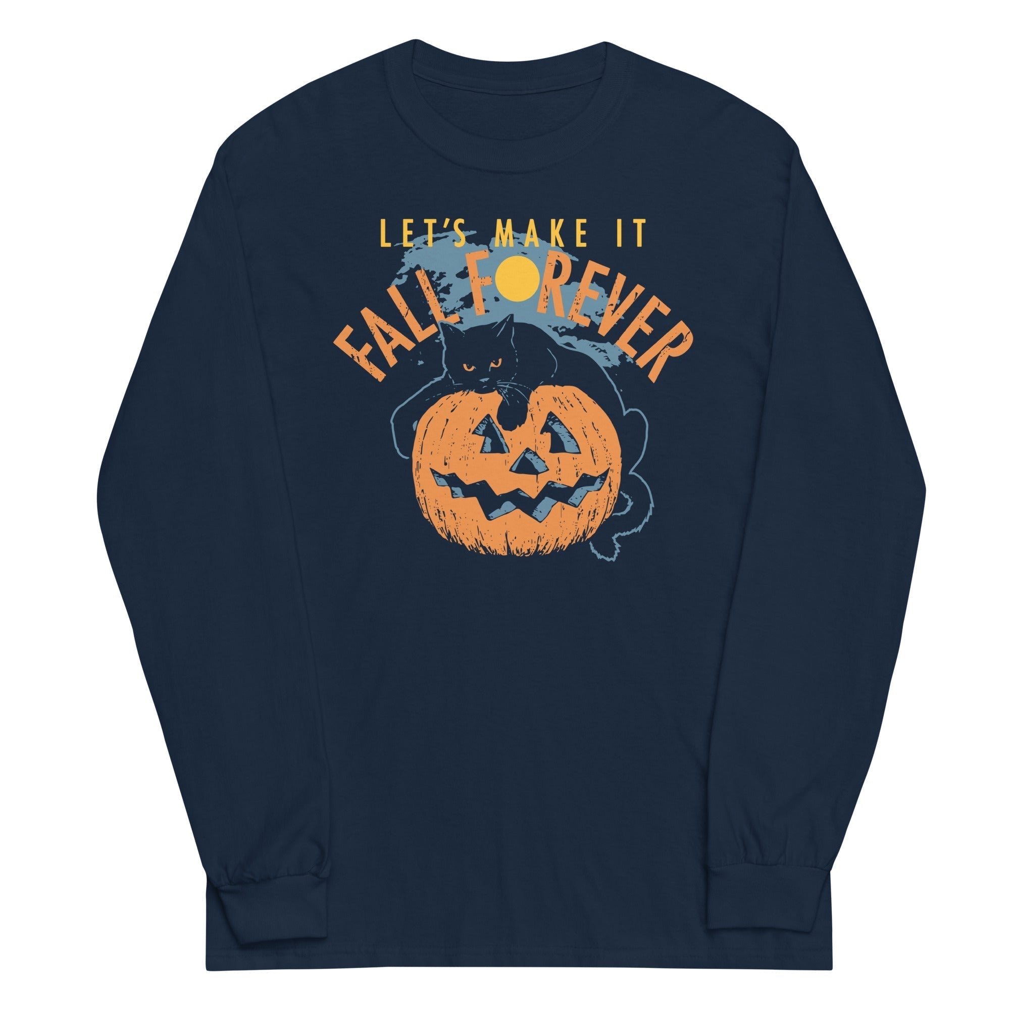 Fall Forever Unisex Long Sleeve Tee Hoodie, Sweatshirt | PureTeeCo.com (Image 2)