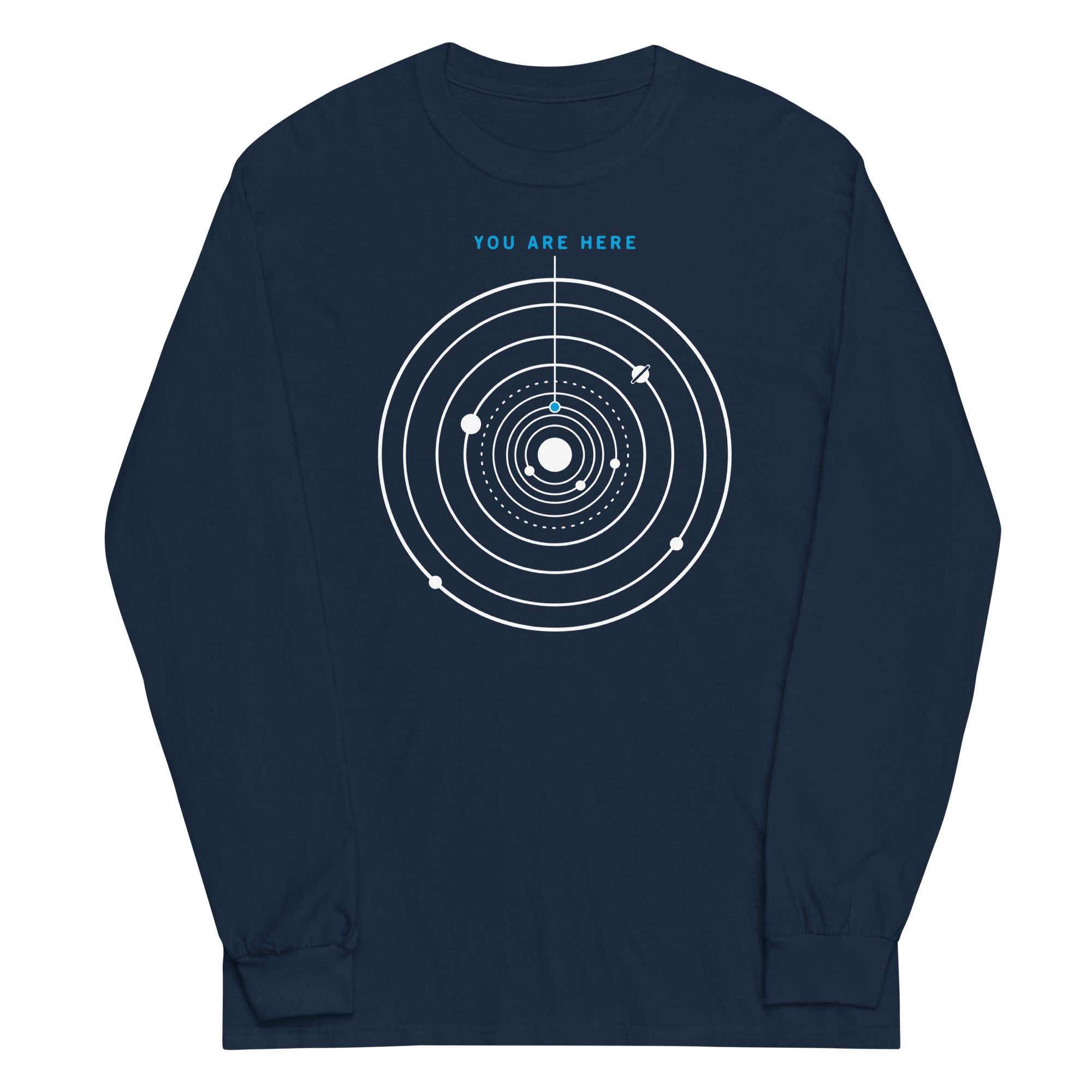 You Are Here Unisex Long Sleeve Tee Hoodie, Sweatshirt | PureTeeCo.com (Image 2)