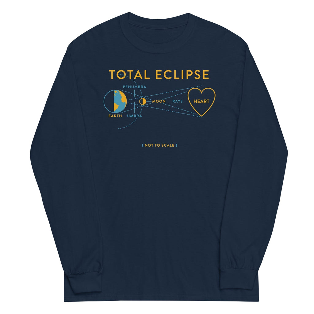 Total Eclipse Of The Heart Unisex Long Sleeve Tee Hoodie, Sweatshirt | PureTeeCo.com (Image 2)