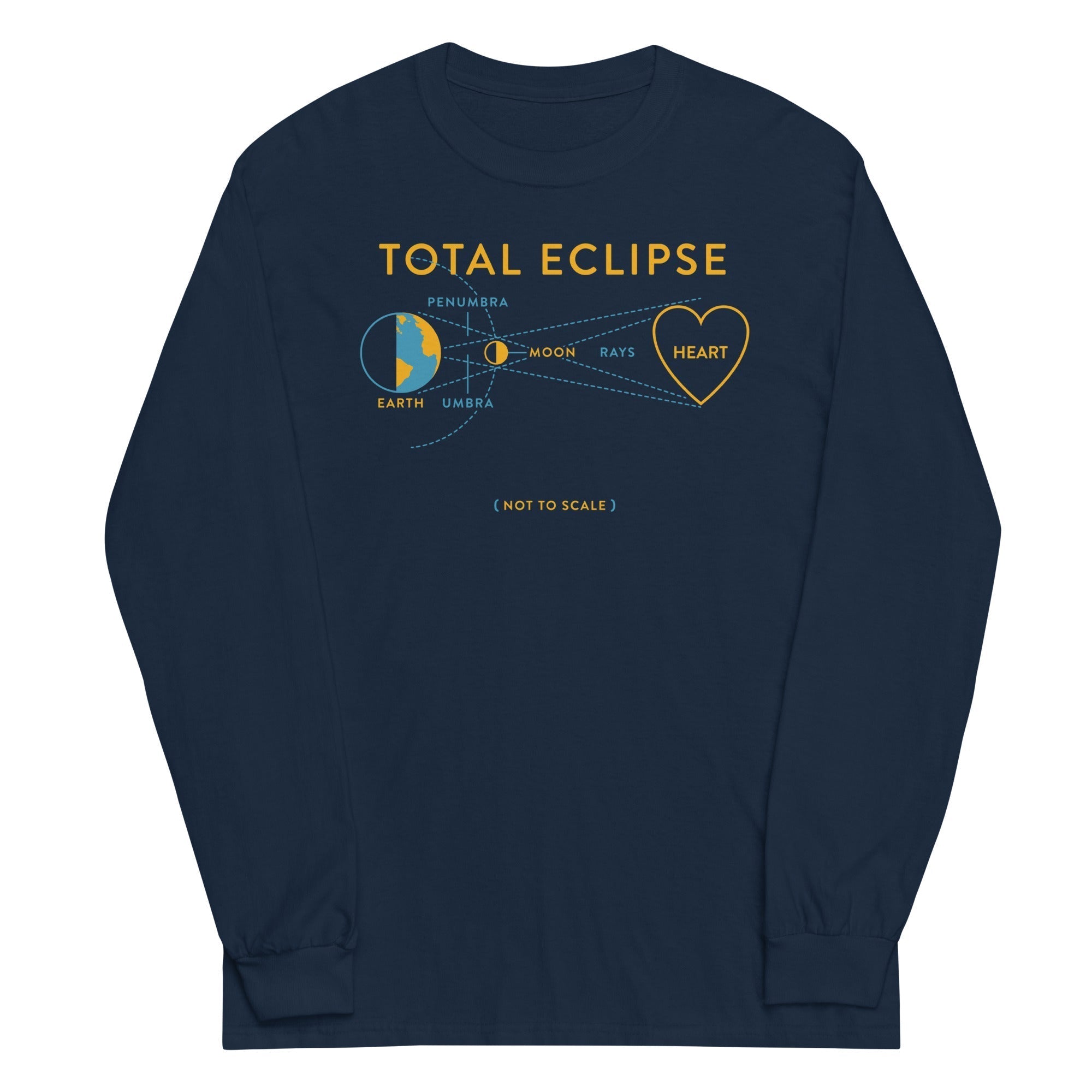 Total Eclipse Of The Heart Unisex Long Sleeve Tee Hoodie, Sweatshirt | PureTeeCo.com (Image 2)