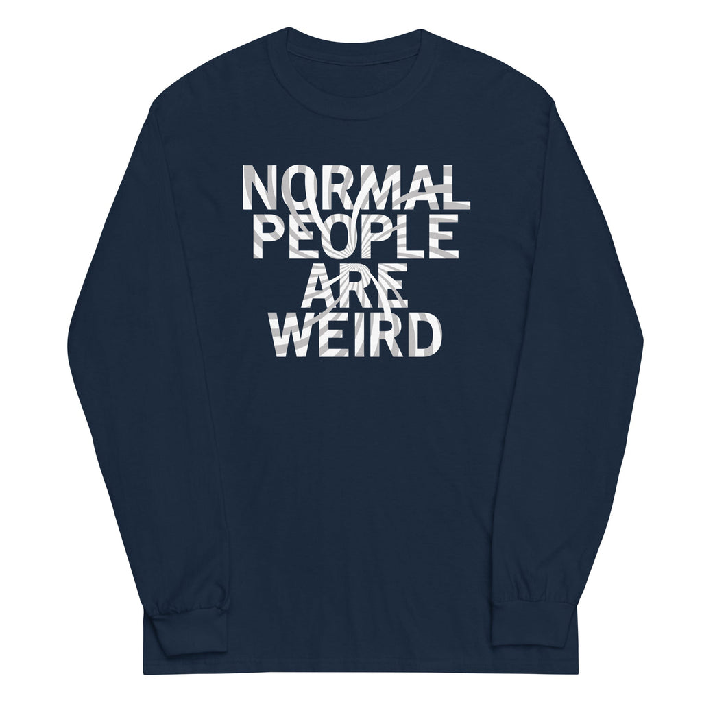 Normal People Are Weird Unisex Long Sleeve Tee Hoodie, Sweatshirt | PureTeeCo.com (Image 2)
