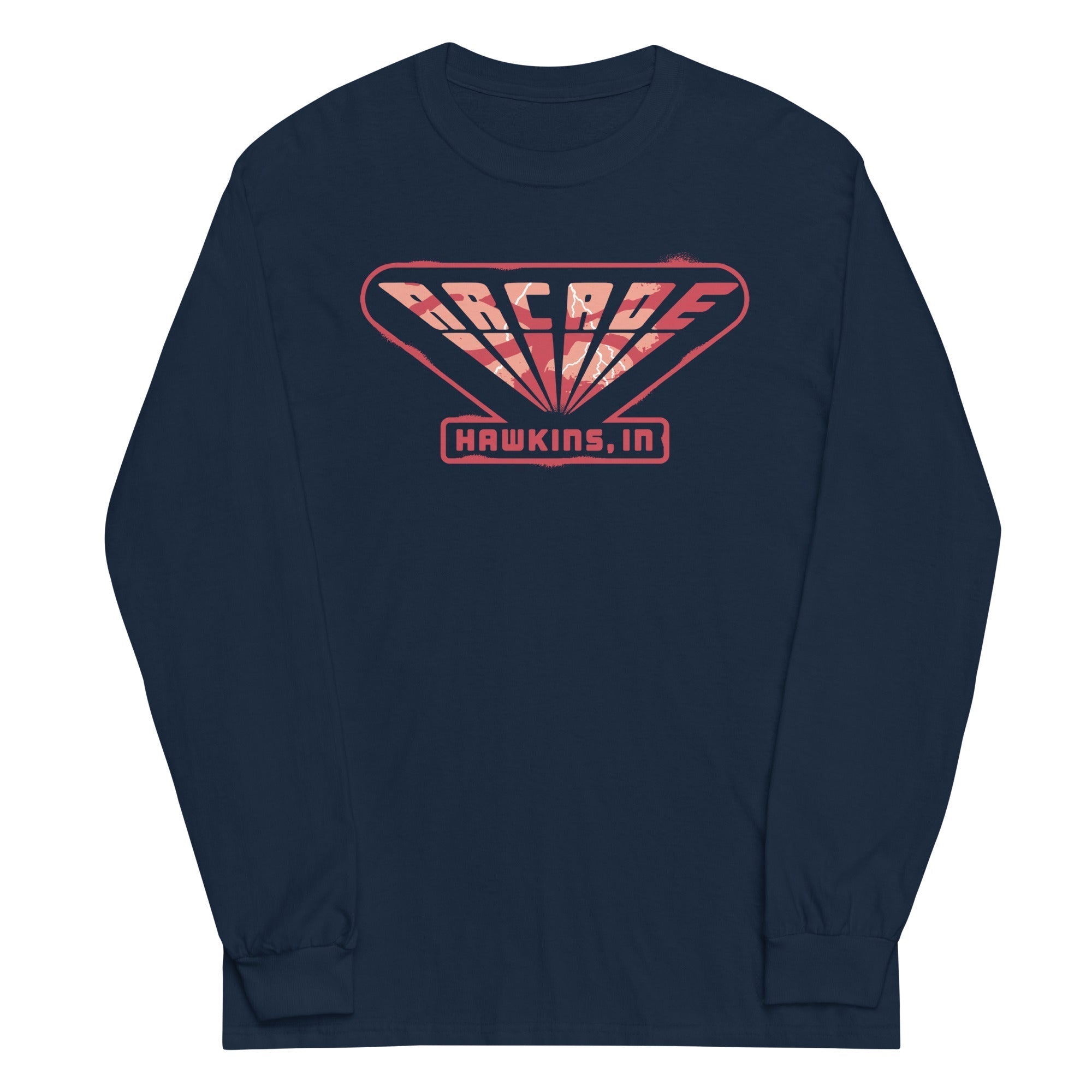 Arcade Unisex Long Sleeve Tee Hoodie, Sweatshirt | PureTeeCo.com (Image 2)