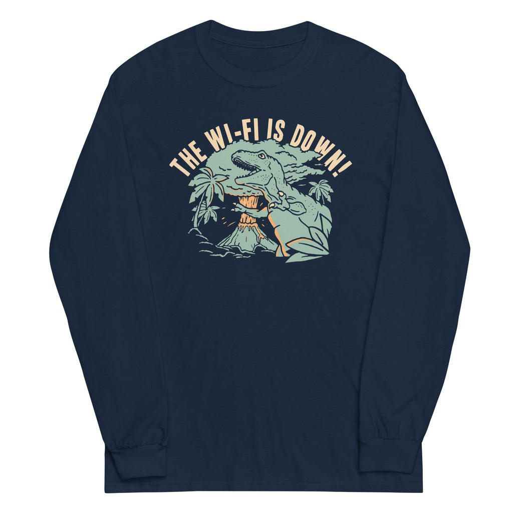 The Wi-Fi Is Down! Unisex Long Sleeve Tee Hoodie, Sweatshirt | PureTeeCo.com (Image 3)
