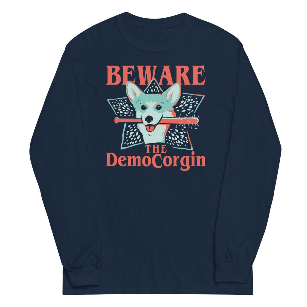 The DemoCorgin Unisex Long Sleeve Tee Hoodie, Sweatshirt | PureTeeCo.com (Image 2)