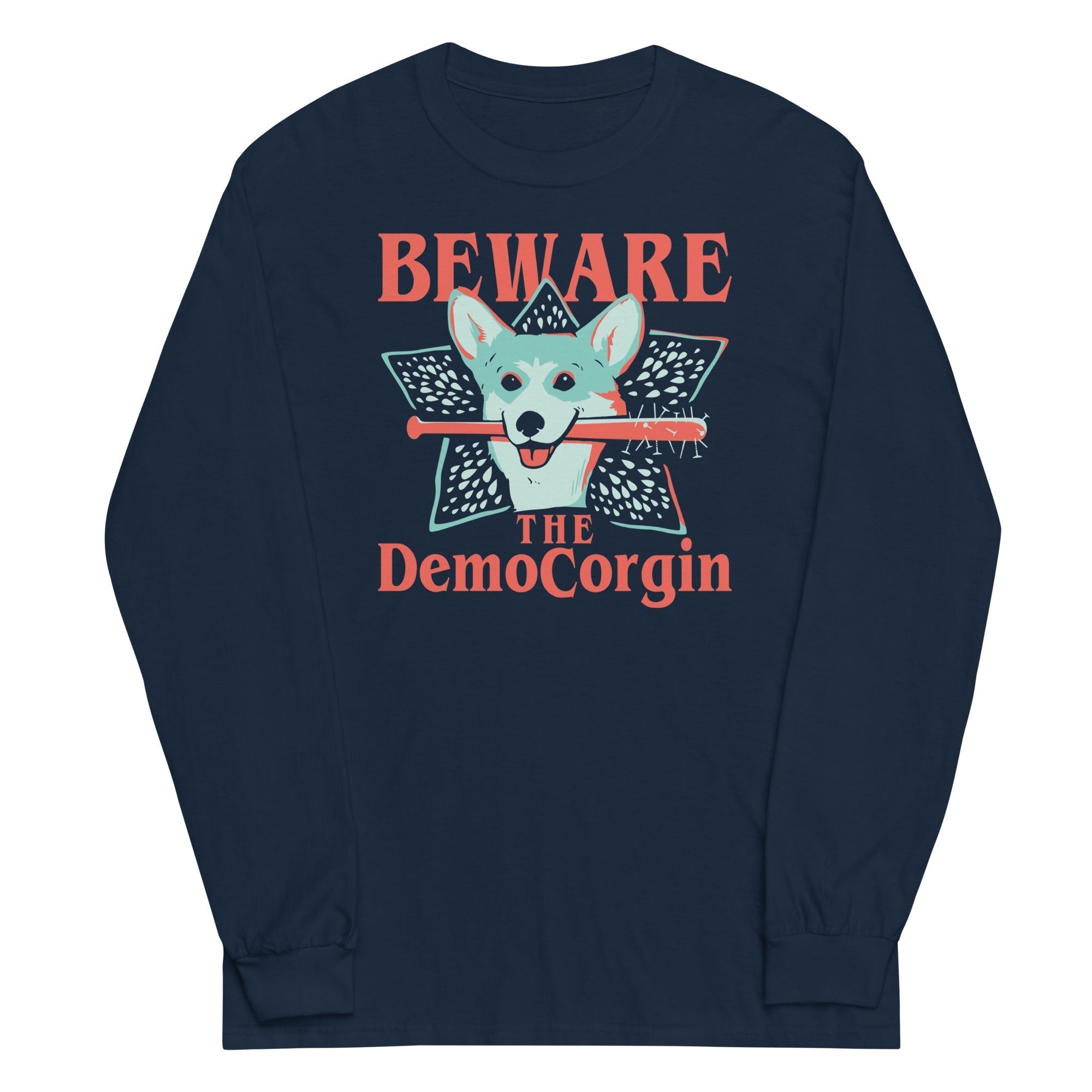 The DemoCorgin Unisex Long Sleeve Tee Hoodie, Sweatshirt | PureTeeCo.com (Image 2)
