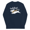 Dachshund Through The Snow Unisex Long Sleeve Tee Hoodie, Sweatshirt | PureTeeCo.com (Image 1)