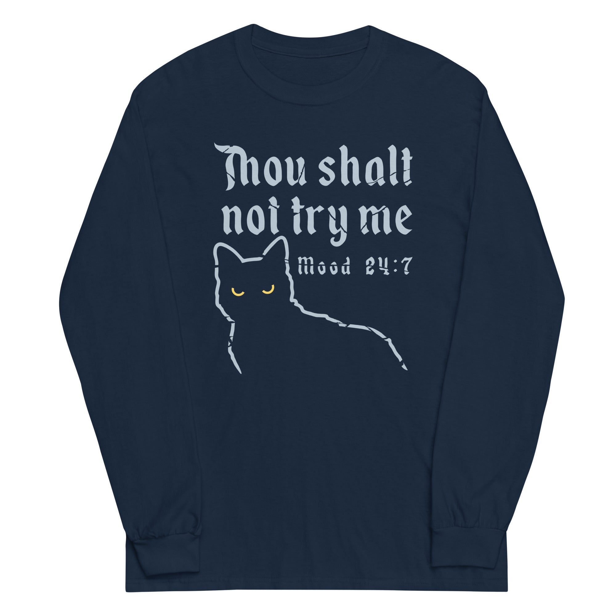 Thou Shalt Not Try Me Unisex Long Sleeve Tee Hoodie, Sweatshirt | PureTeeCo.com (Image 2)