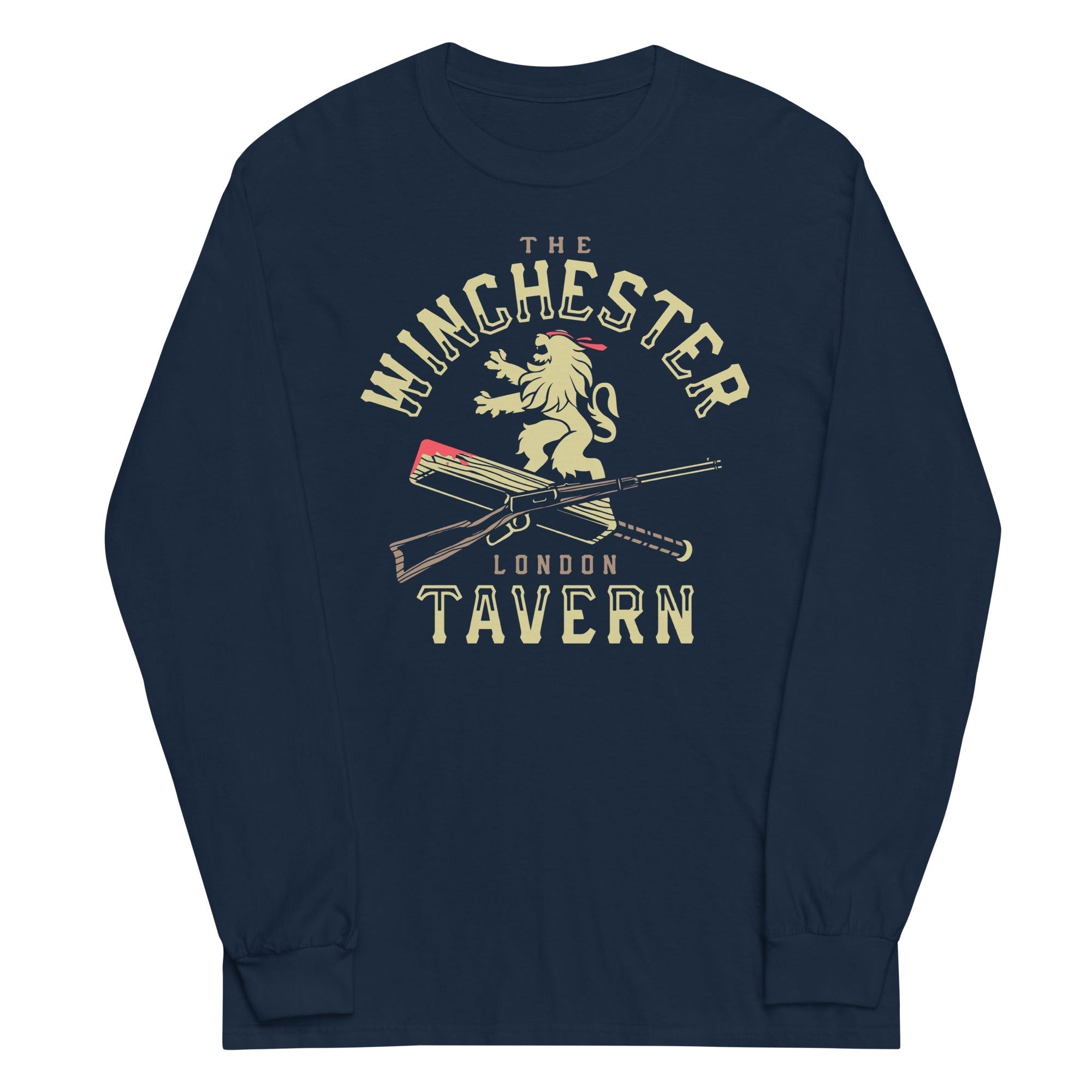 The Winchester Tavern Unisex Long Sleeve Tee Hoodie, Sweatshirt | PureTeeCo.com (Image 2)