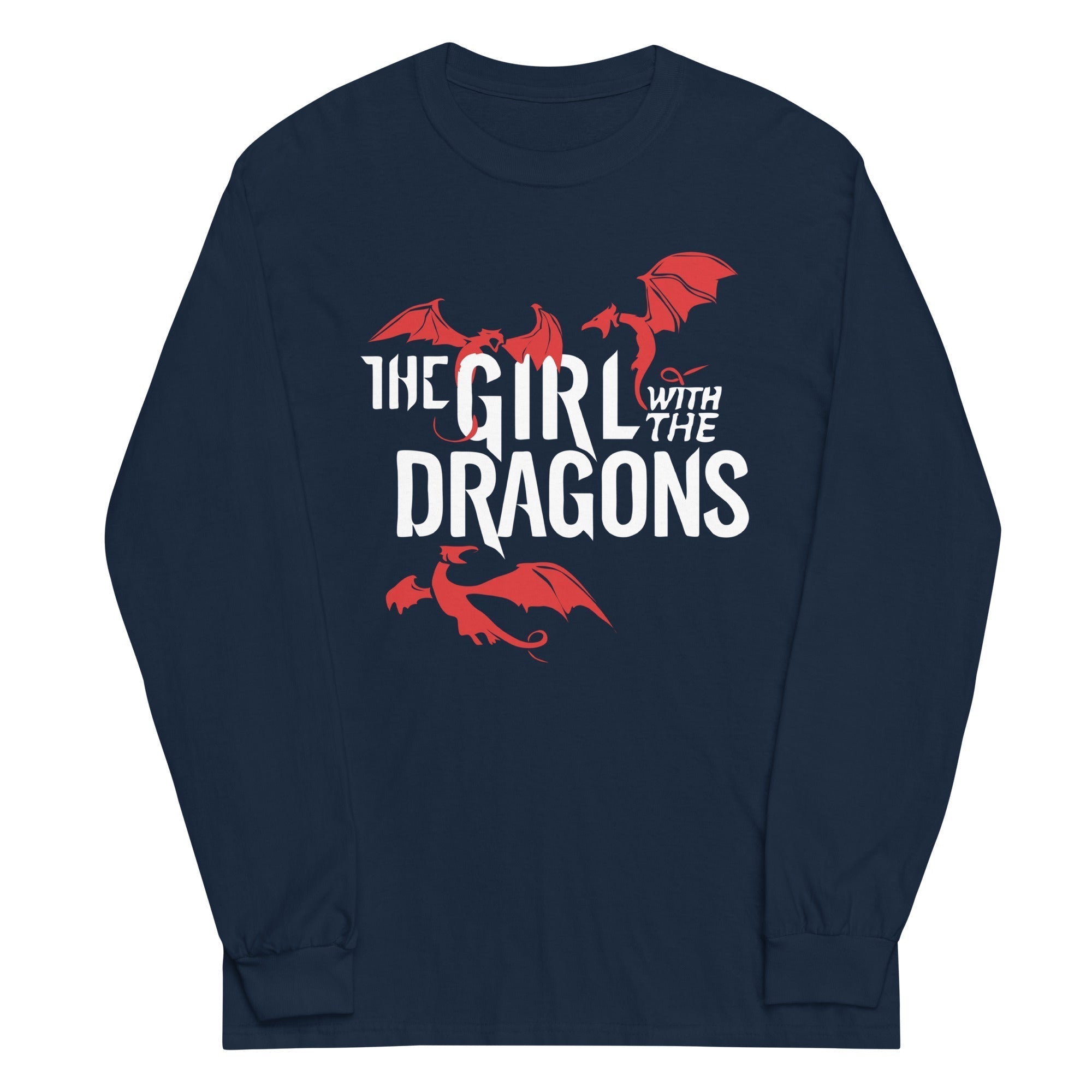 The Girl With The Dragons Unisex Long Sleeve Tee Hoodie, Sweatshirt | PureTeeCo.com (Image 2)