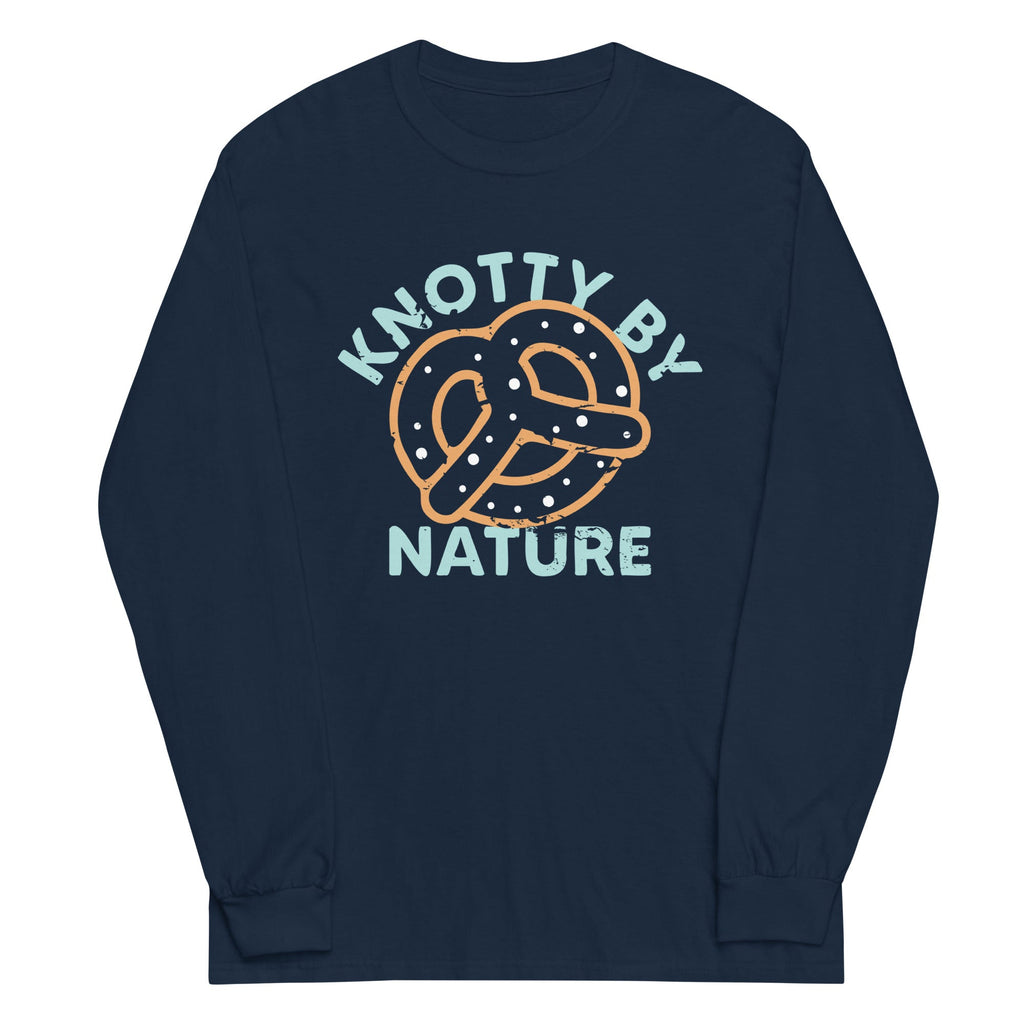 Knotty By Nature Unisex Long Sleeve Tee Hoodie, Sweatshirt | PureTeeCo.com (Image 3)