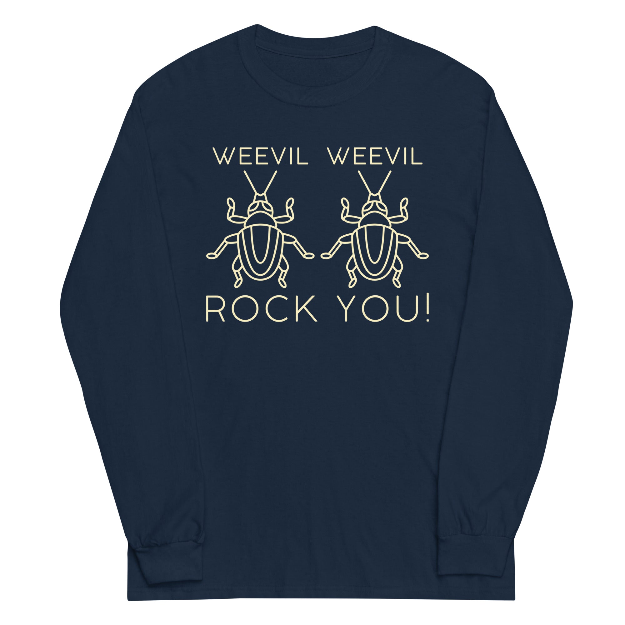 Weevil Weevil Rock You! Unisex Long Sleeve Tee Hoodie, Sweatshirt | PureTeeCo.com (Image 2)