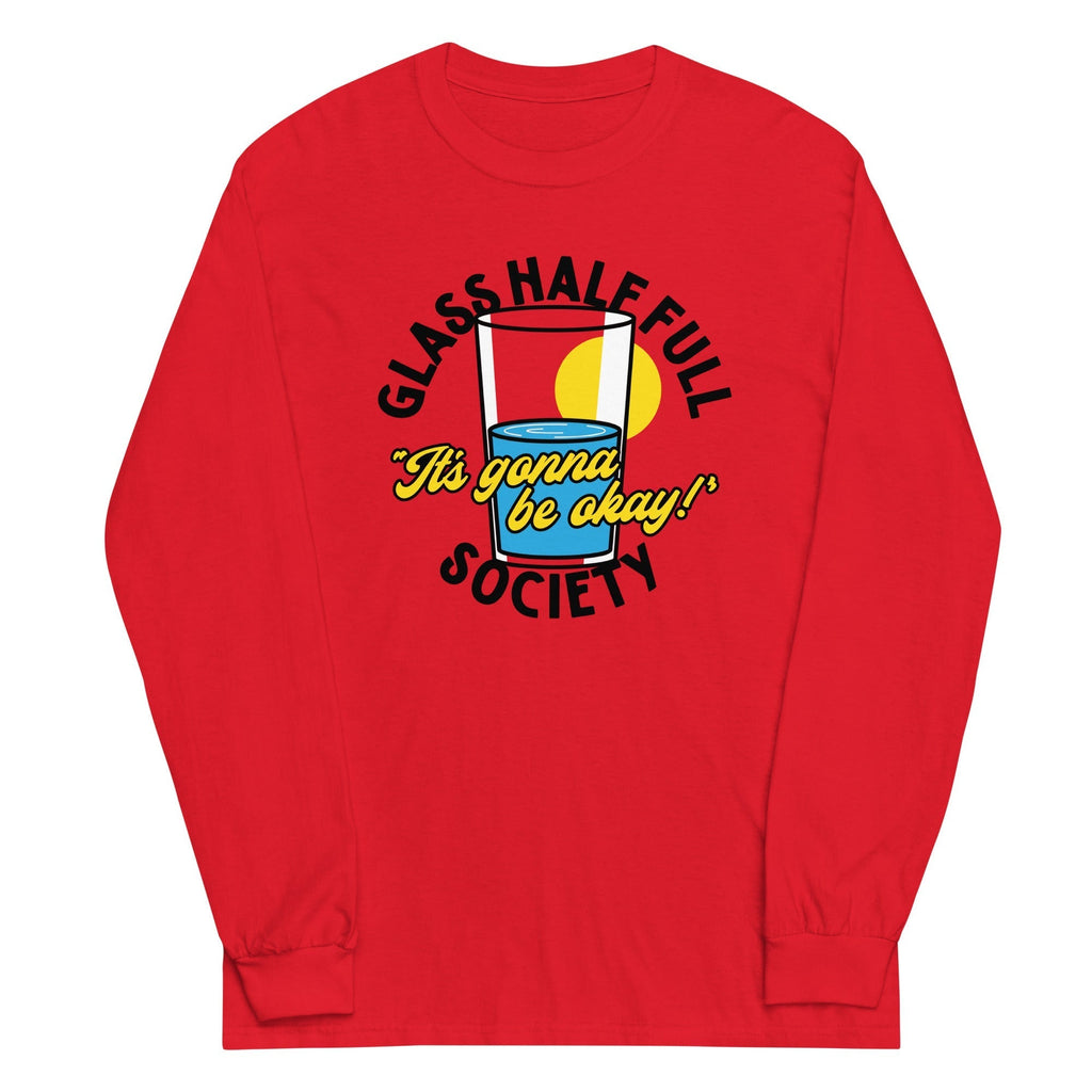 Glass Half Full Society Unisex Long Sleeve Tee Hoodie, Sweatshirt | PureTeeCo.com (Image 2)
