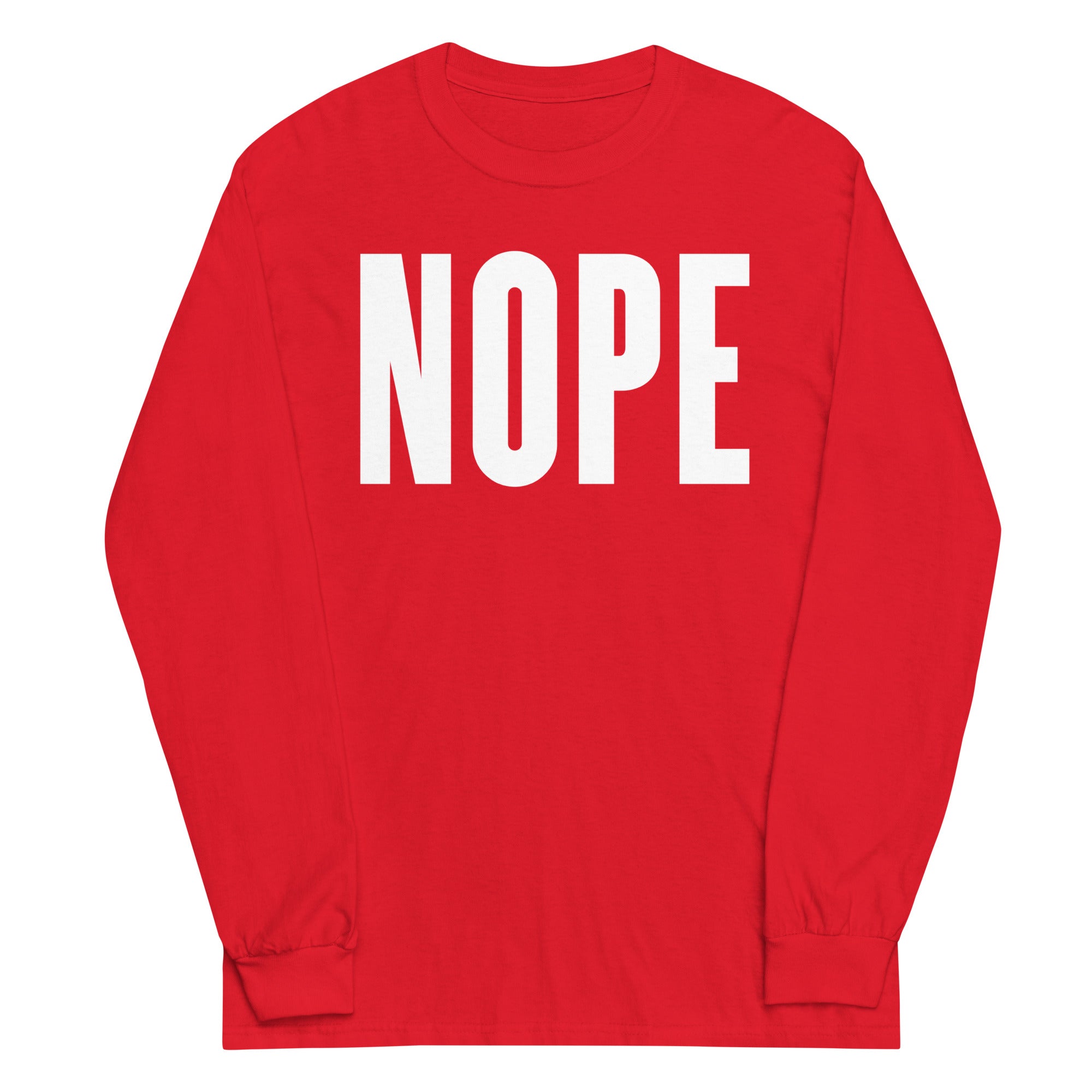 Nope Unisex Long Sleeve Tee Hoodie, Sweatshirt | PureTeeCo.com (Image 3)