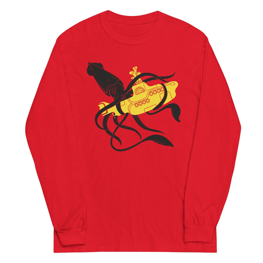 Squid Sub Battle Unisex Long Sleeve Tee Hoodie, Sweatshirt | PureTeeCo.com (Image 2)