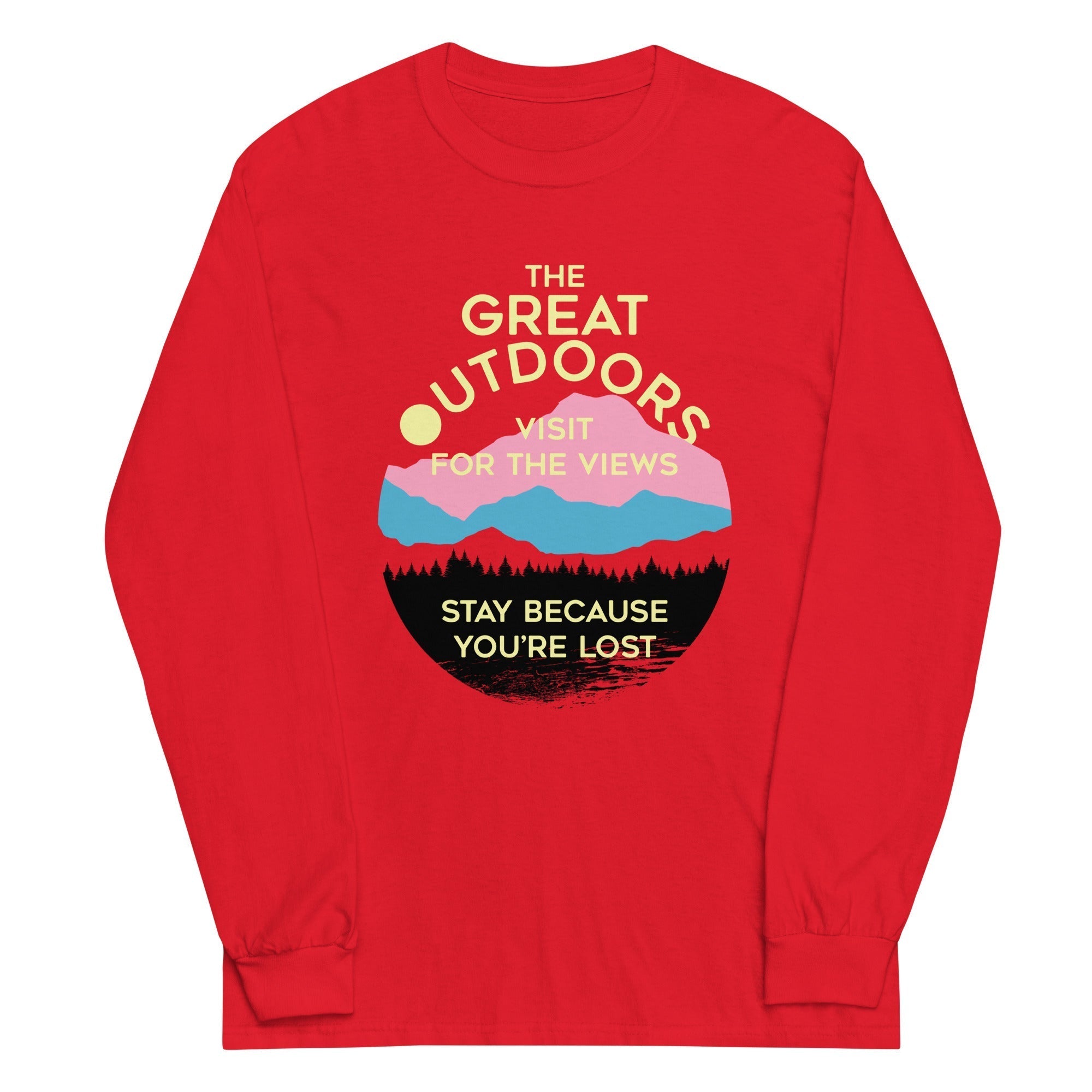 The Great Outdoors Unisex Long Sleeve Tee Hoodie, Sweatshirt | PureTeeCo.com (Image 2)