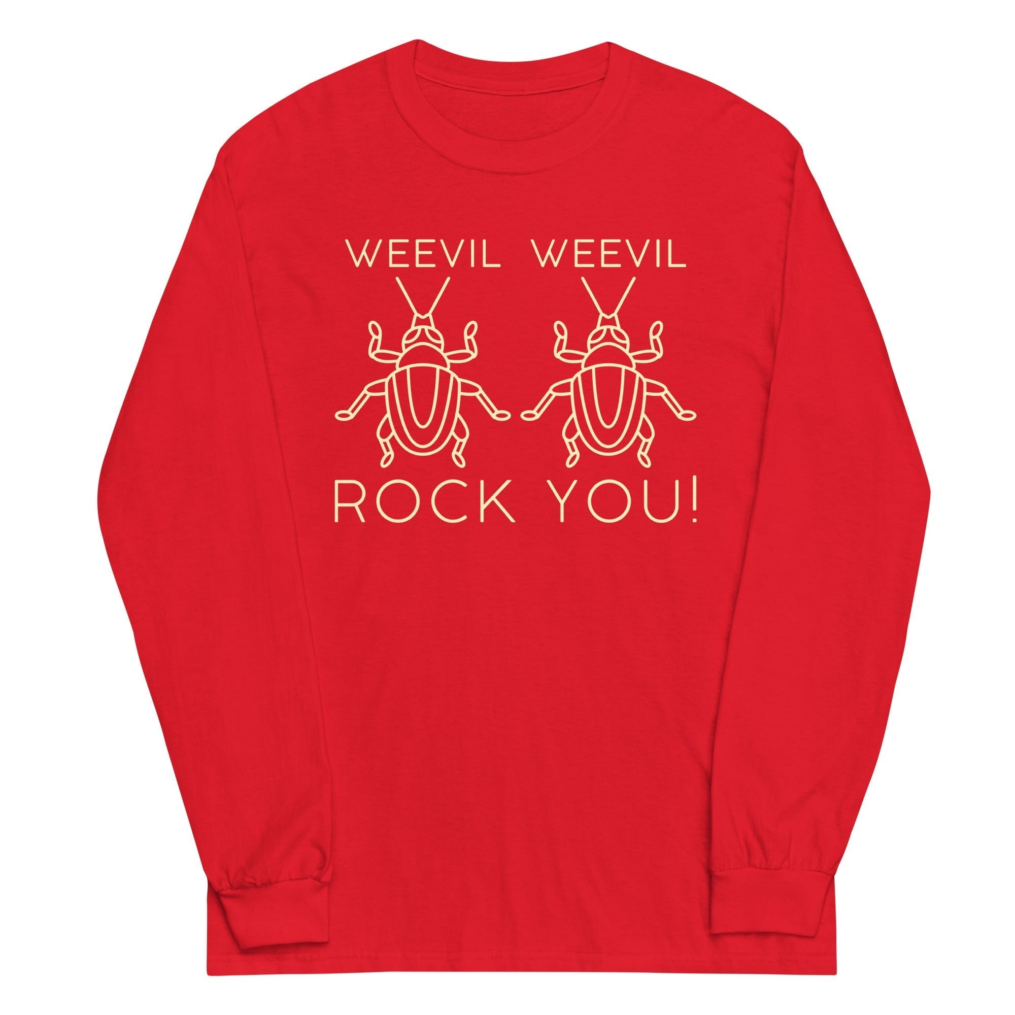 Weevil Weevil Rock You! Unisex Long Sleeve Tee Hoodie, Sweatshirt | PureTeeCo.com (Image 4)