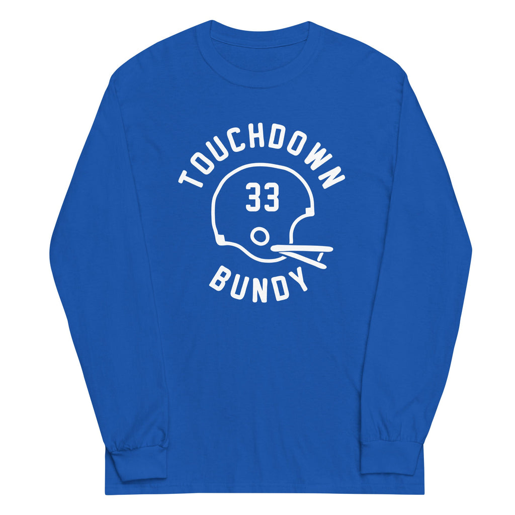 Touchdown Bundy Unisex Long Sleeve Tee Hoodie, Sweatshirt | PureTeeCo.com (Image 1)