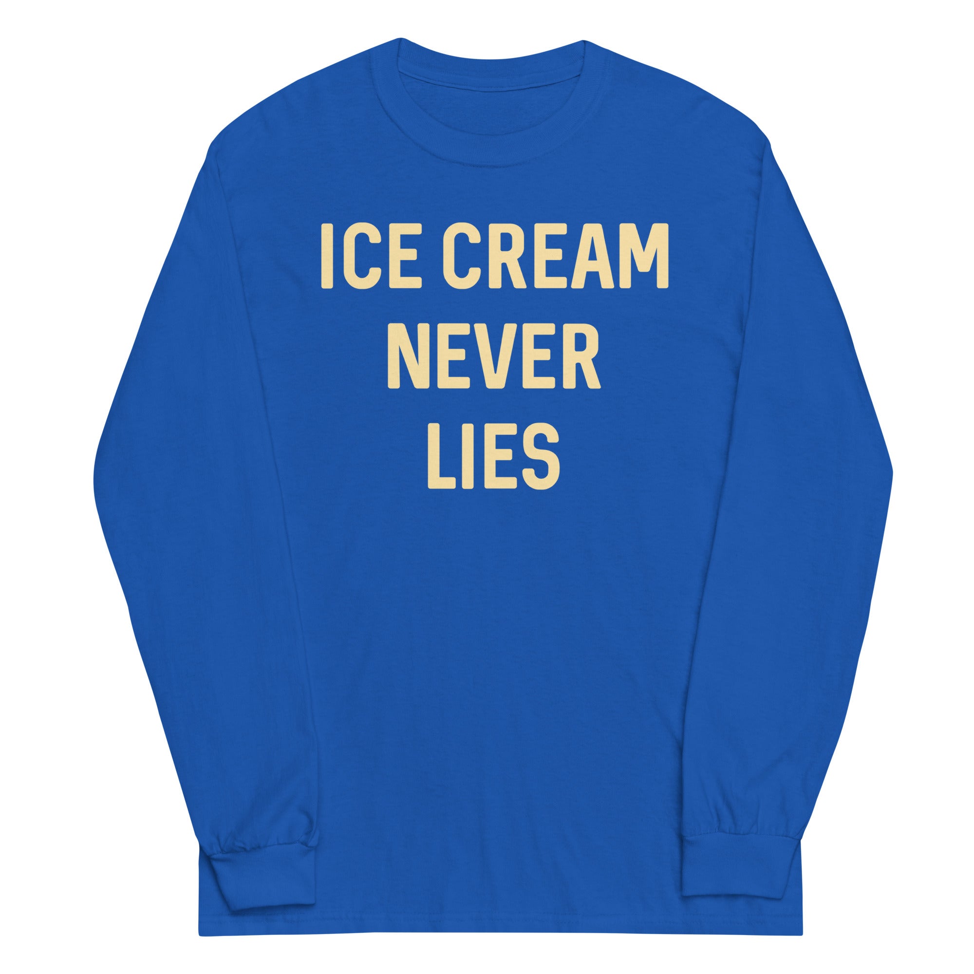 Ice Cream Never Lies Unisex Long Sleeve Tee Hoodie, Sweatshirt | PureTeeCo.com (Image 4)