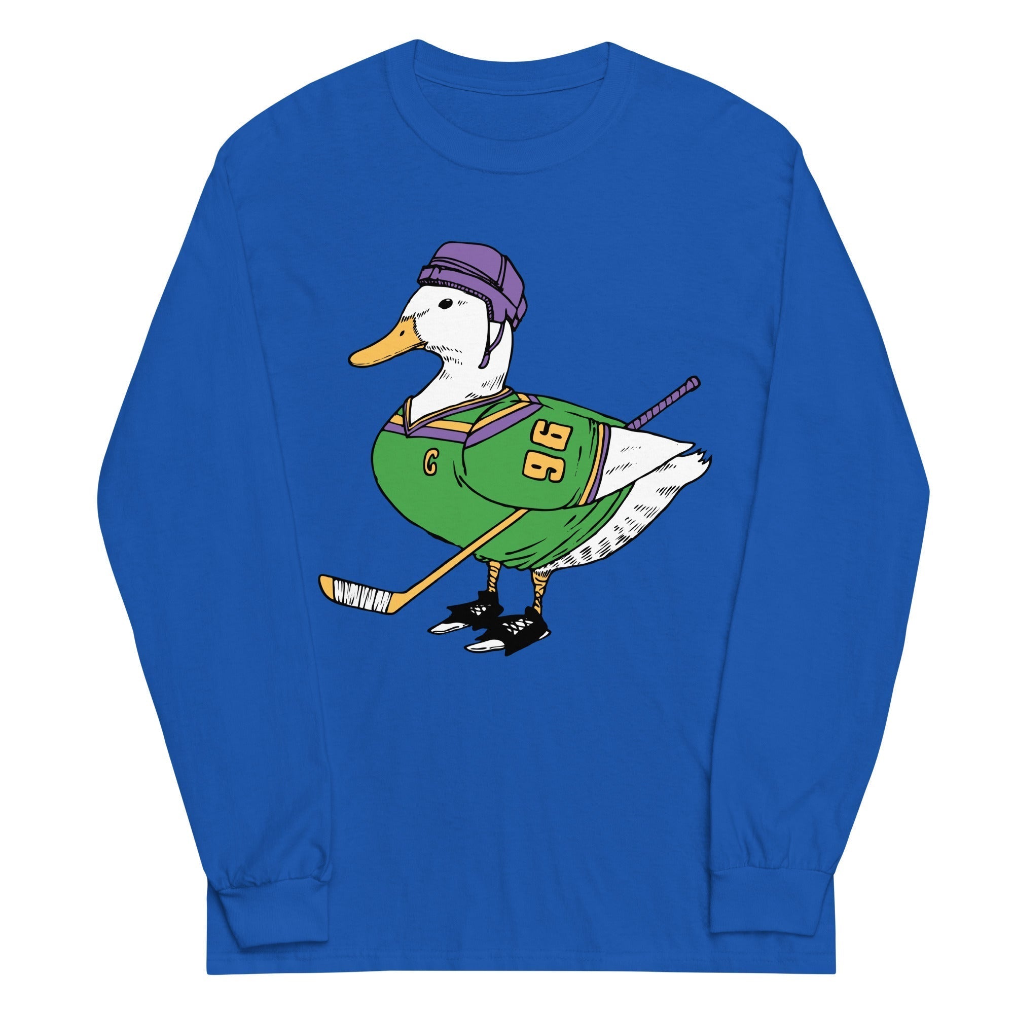 Mighty Duck Unisex Long Sleeve Tee Hoodie, Sweatshirt | PureTeeCo.com (Image 2)