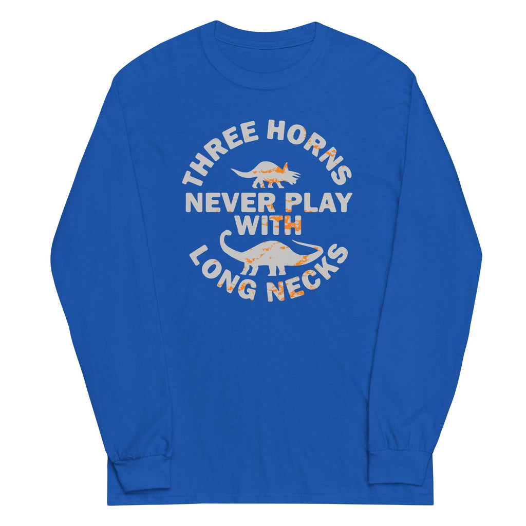 Three Horns Never Play With Long Necks Unisex Long Sleeve Tee Hoodie, Sweatshirt | PureTeeCo.com (Image 5)