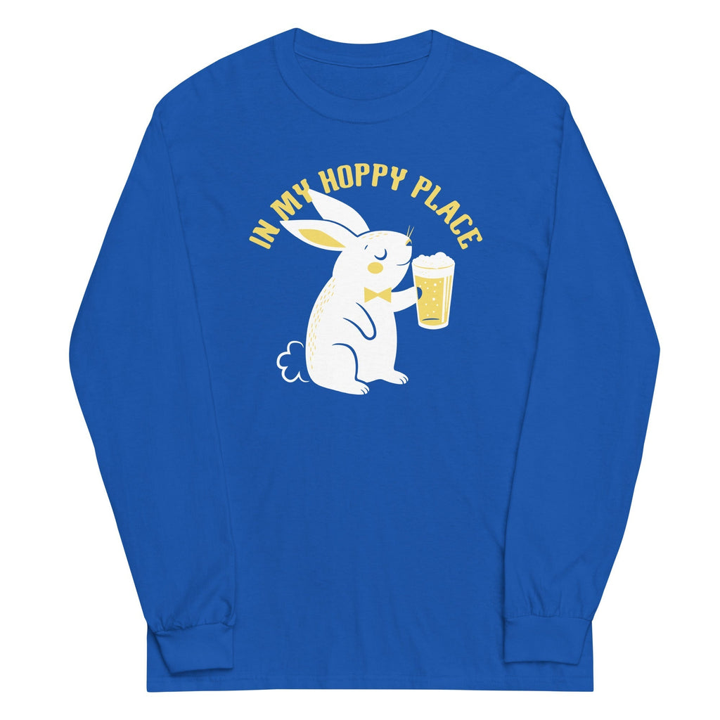 In My Hoppy Place Unisex Long Sleeve Tee Hoodie, Sweatshirt | PureTeeCo.com (Image 4)
