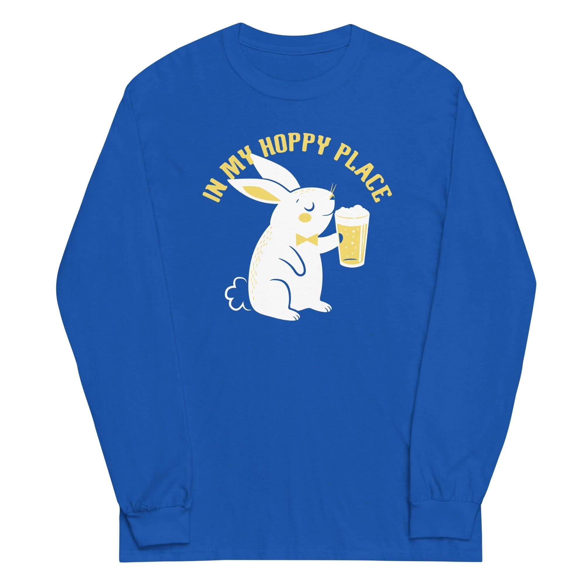 In My Hoppy Place Unisex Long Sleeve Tee Hoodie, Sweatshirt | PureTeeCo.com (Image 4)