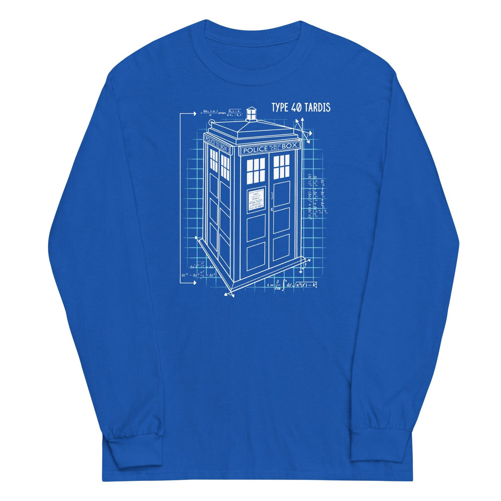 Type 40 Tardis Unisex Long Sleeve Tee Hoodie, Sweatshirt | PureTeeCo.com (Image 1)