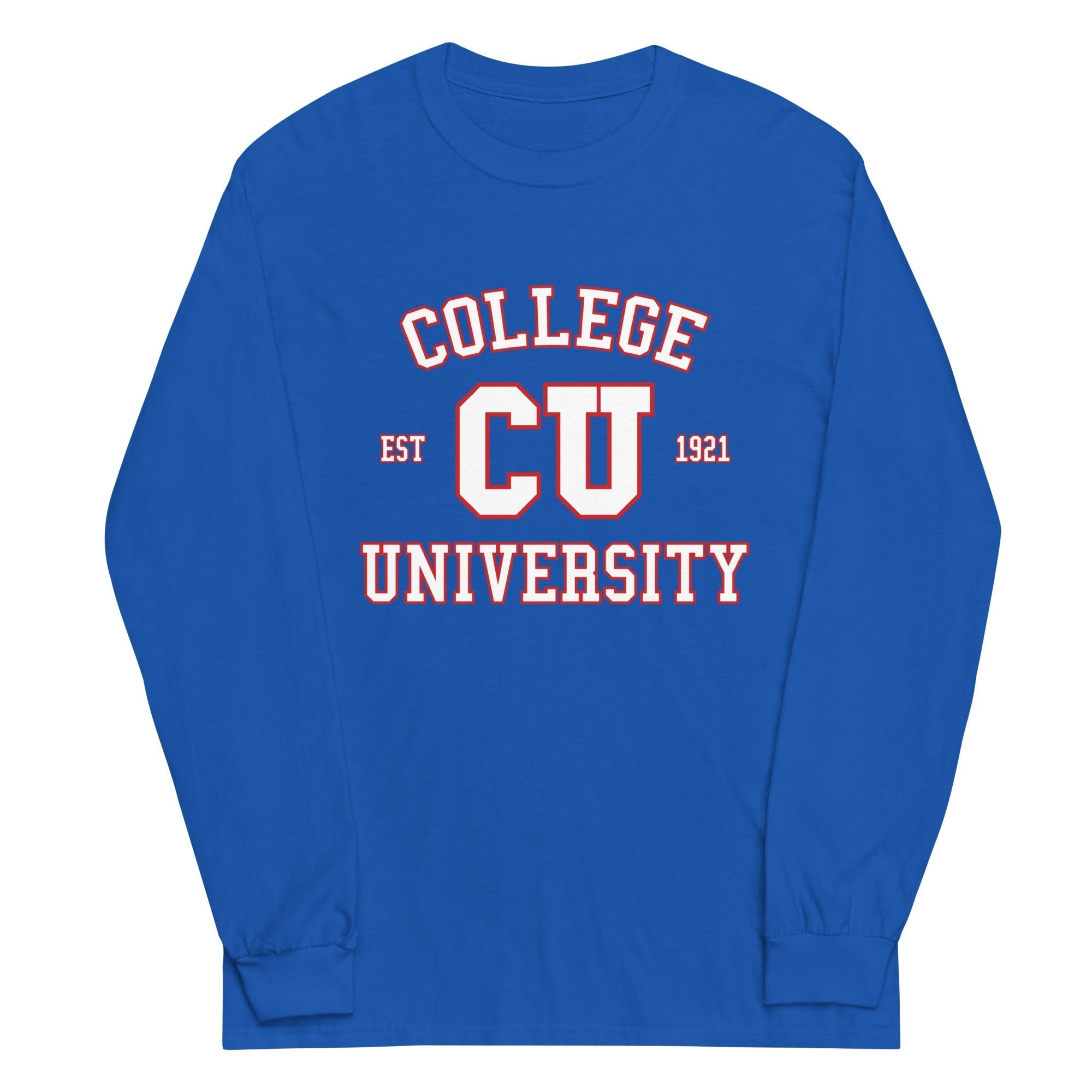 College University Unisex Long Sleeve Tee Hoodie, Sweatshirt | PureTeeCo.com (Image 4)