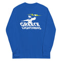 Greece Lightning Unisex Long Sleeve Tee Hoodie, Sweatshirt | PureTeeCo.com (Image 1)
