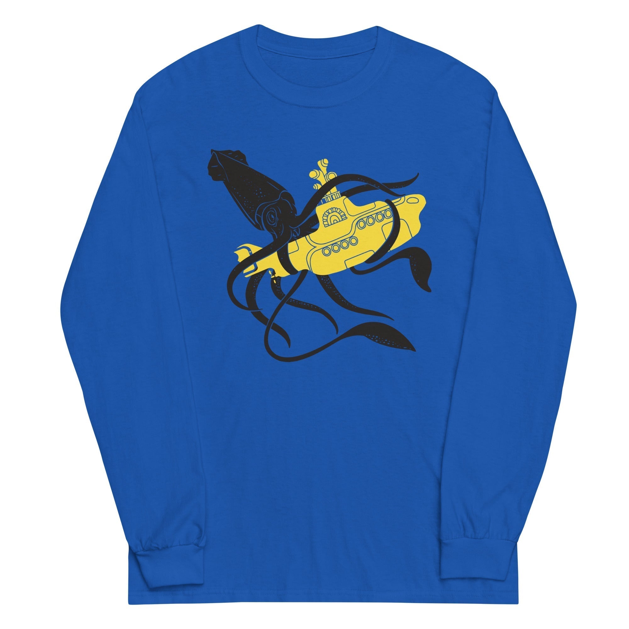 Squid Sub Battle Unisex Long Sleeve Tee Hoodie, Sweatshirt | PureTeeCo.com (Image 1)